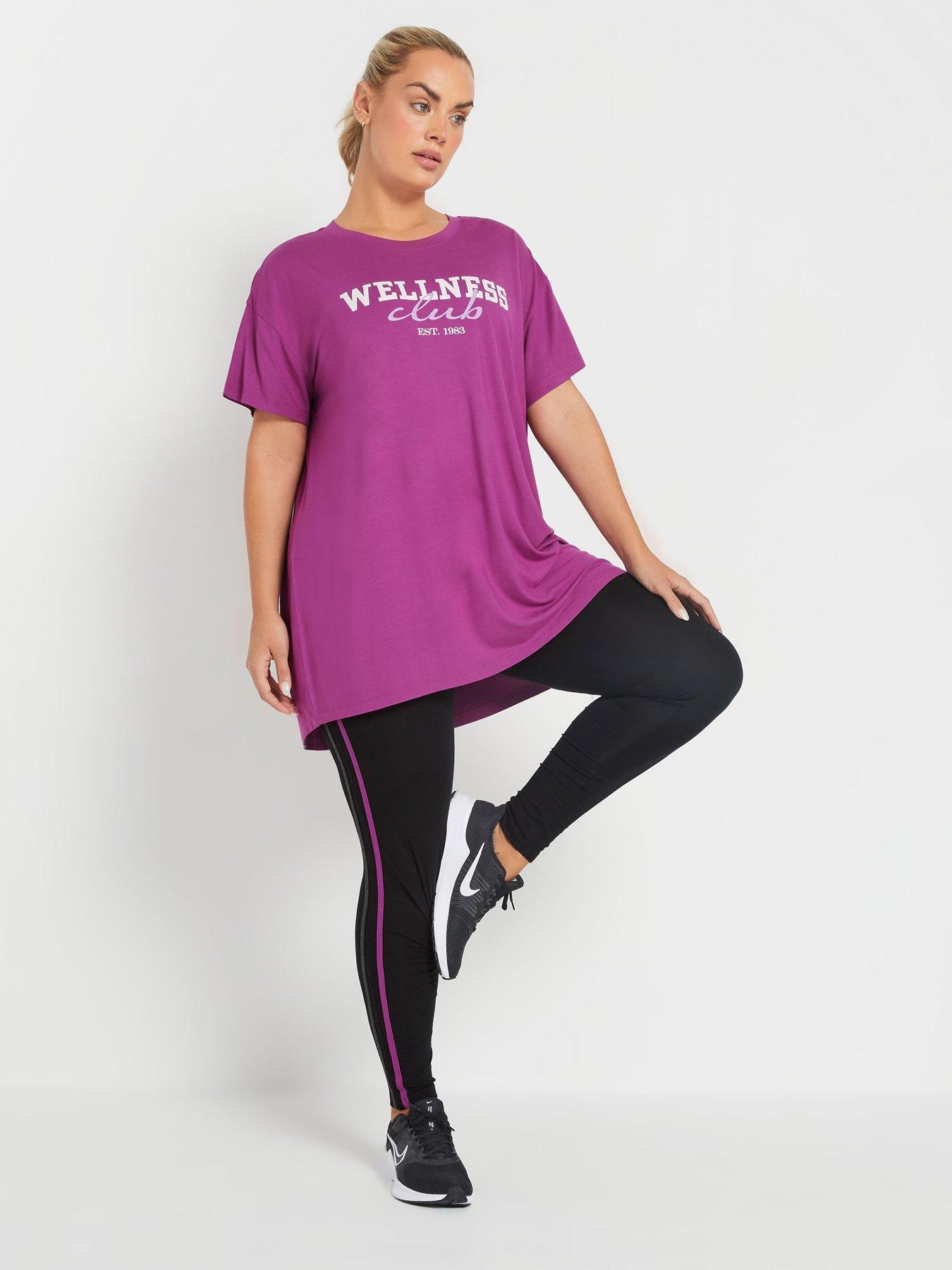 Image 3 of 4 of Yours Curve Wellness Club Active Top - Purple