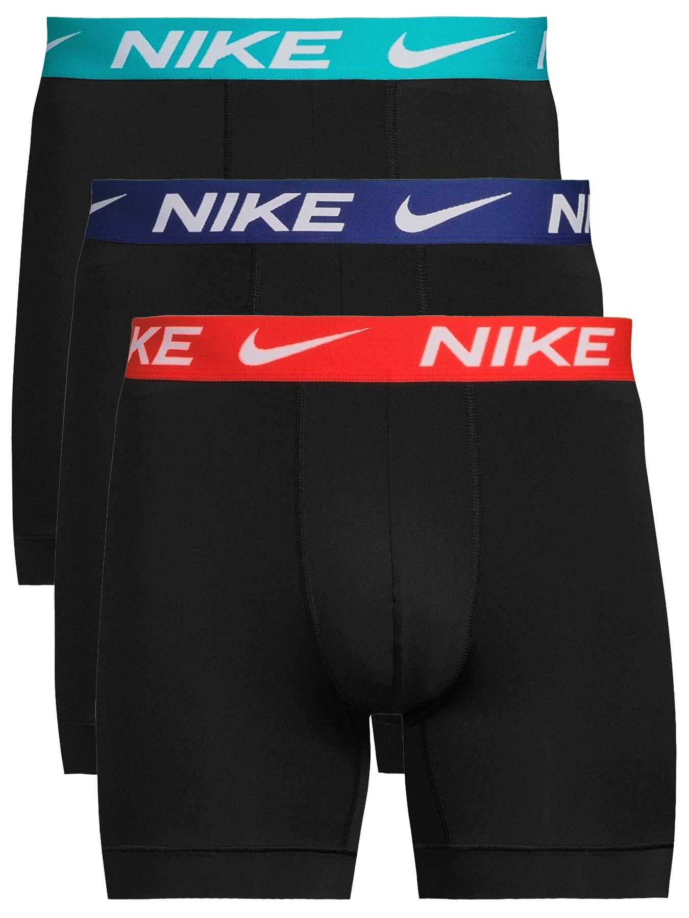 undefined Nike Mens 3 Pack Boxer Briefs - Black