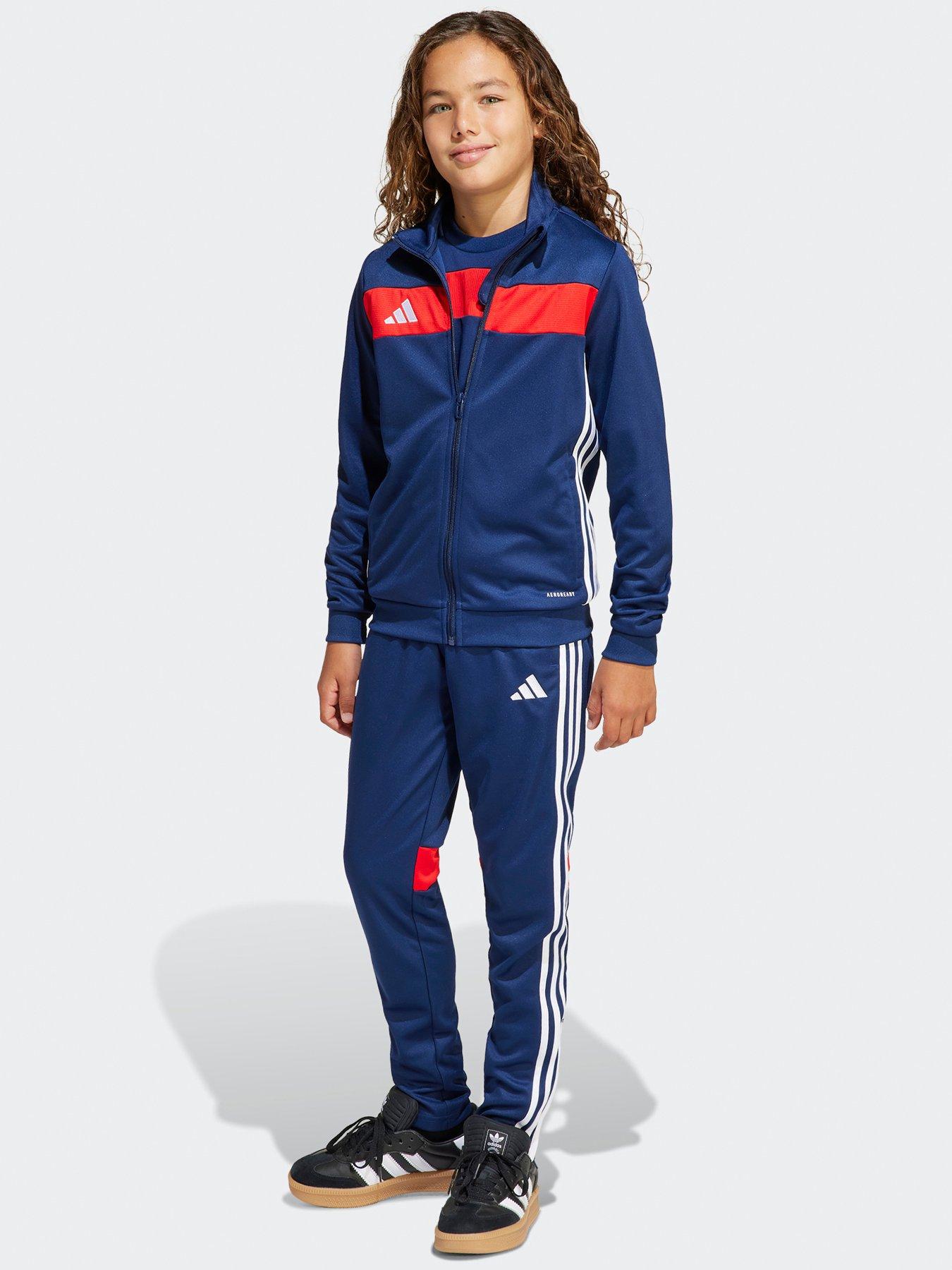 adidas Youth Tiro Essentials Tracksuit - Navy/red