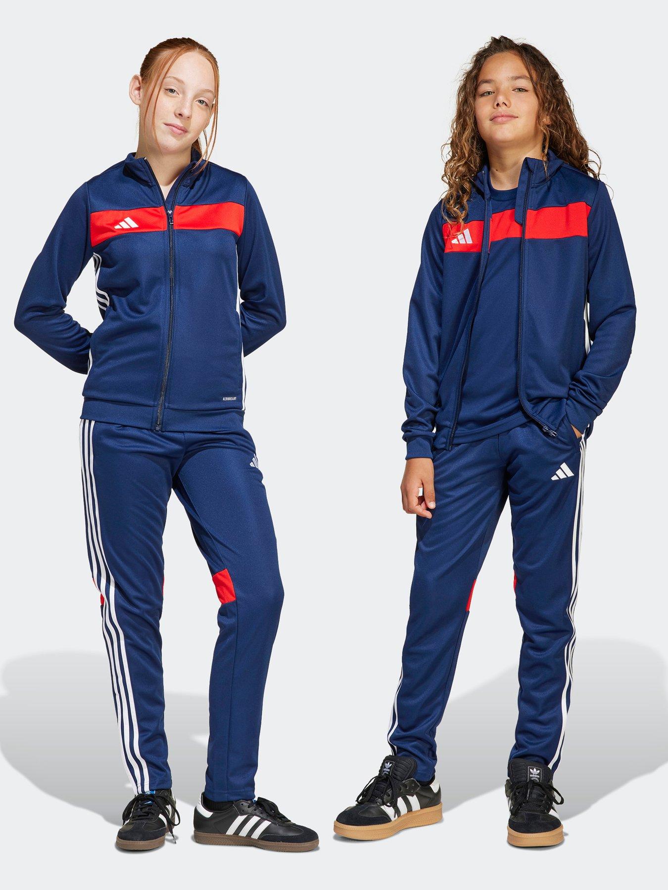 Image 1 of 6 of adidas Youth Tiro Essentials Tracksuit - Navy