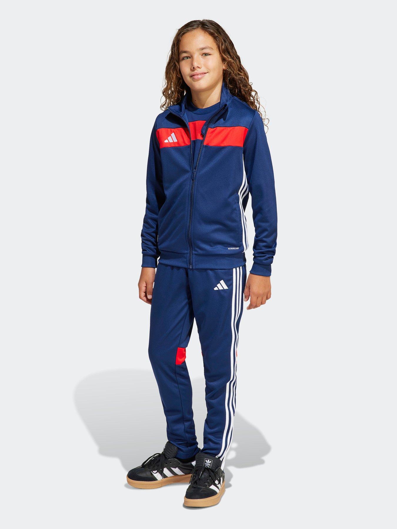 Image 3 of 6 of adidas Youth Tiro Essentials Tracksuit - Navy