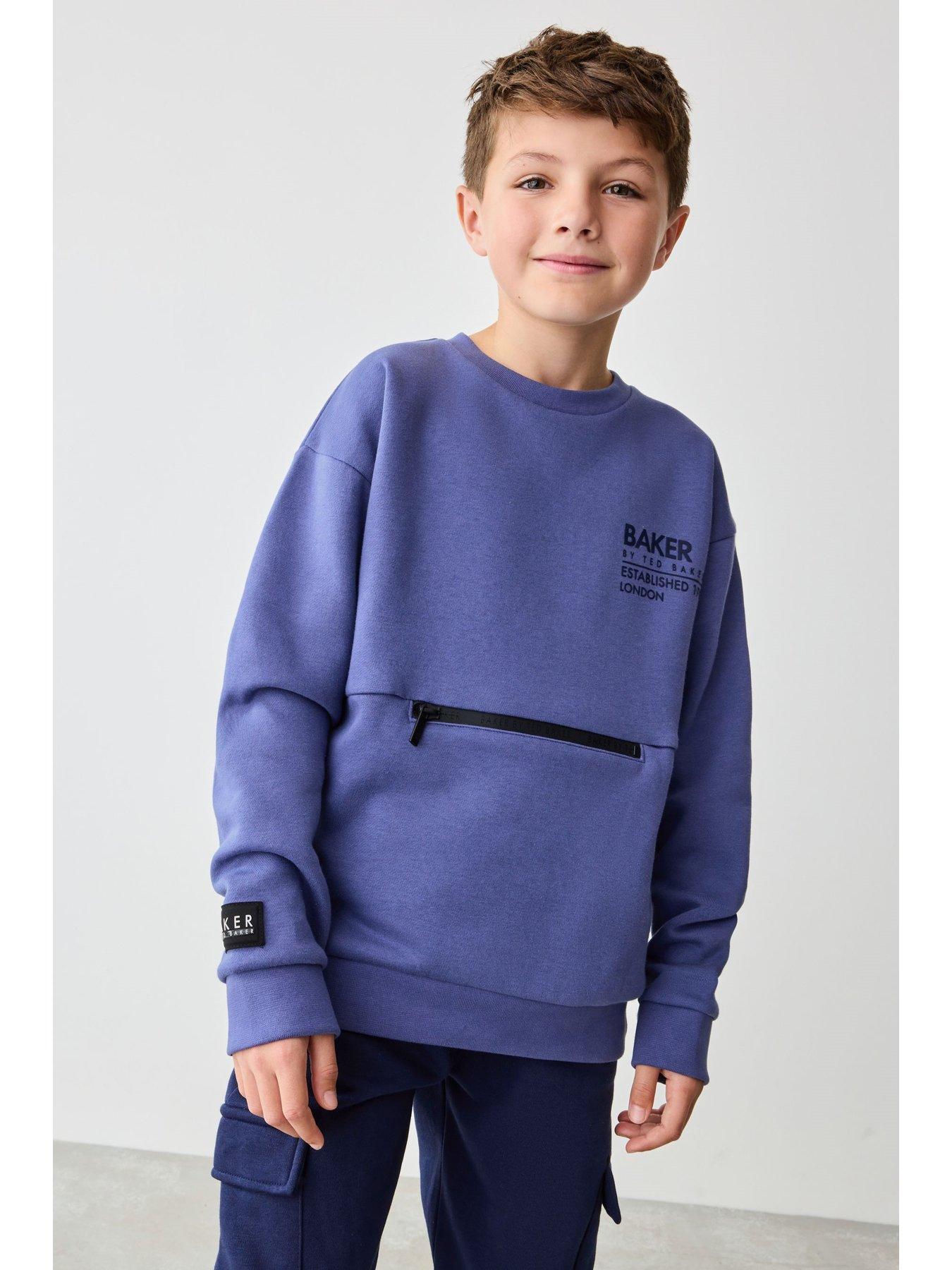  image of ted-baker-boys-t-shirt-cargo-trousers-set-blue