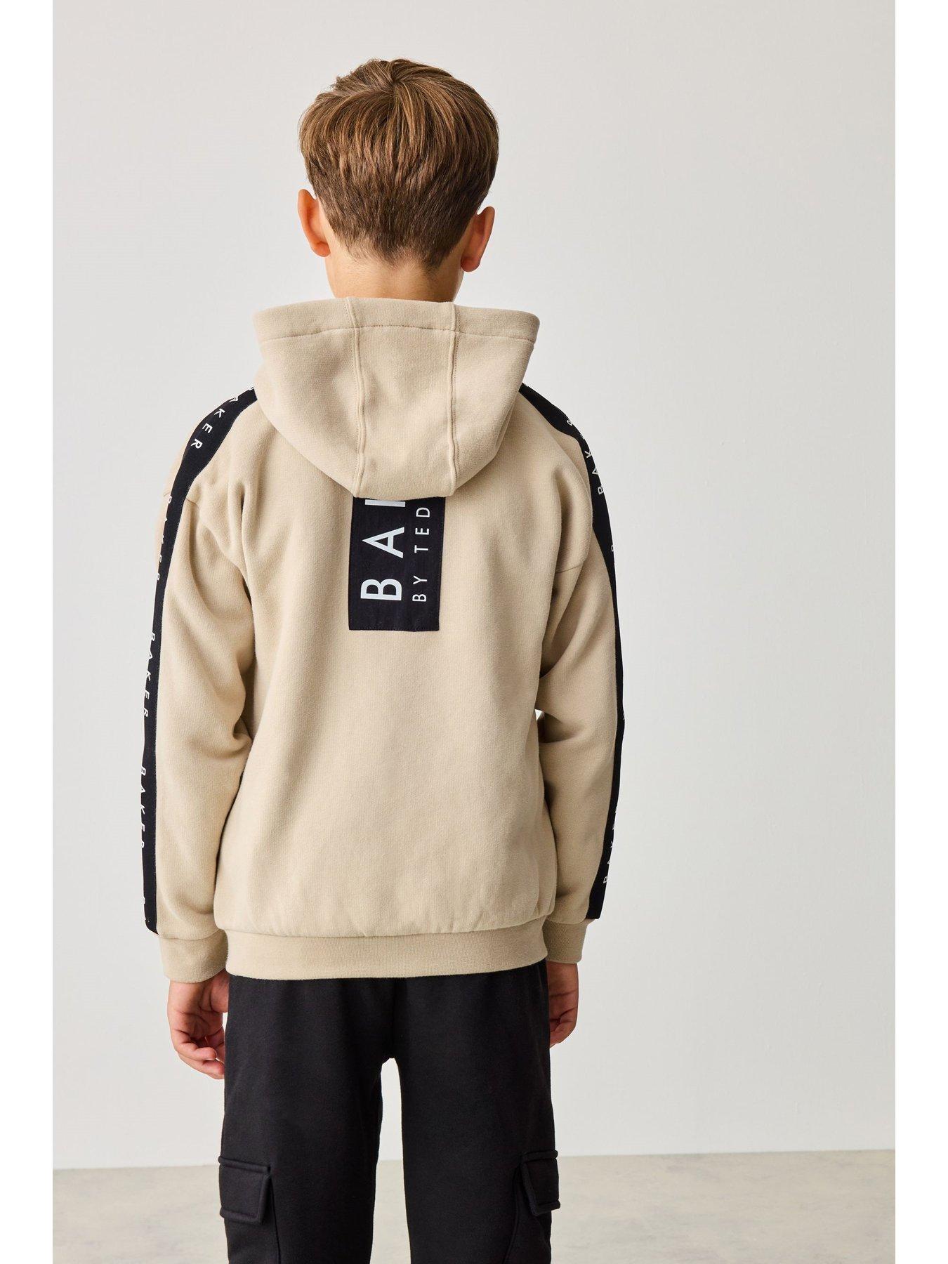  image of ted-baker-boy-zip-through-jacket-beige