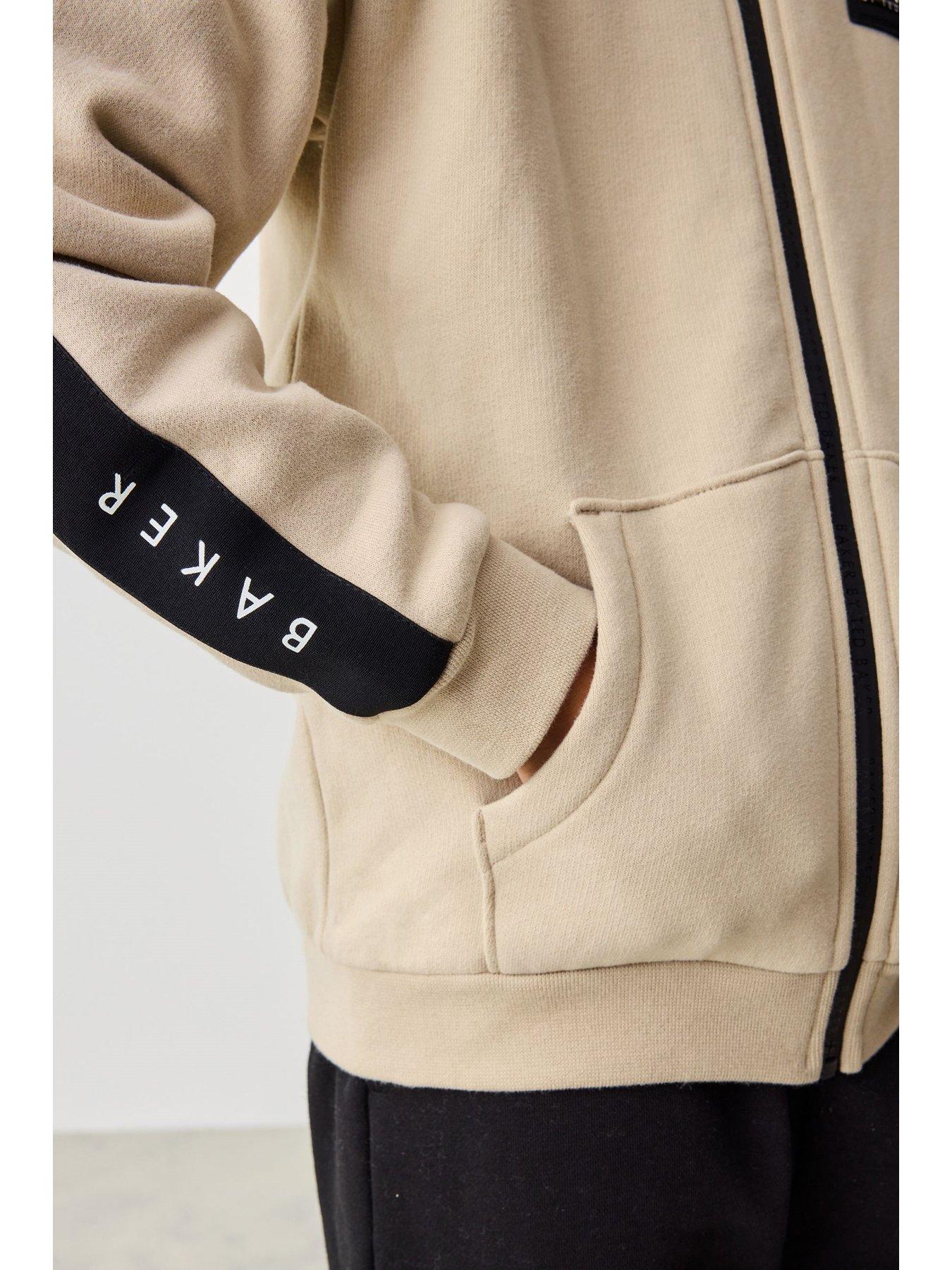  image of ted-baker-boy-zip-through-jacket-beige