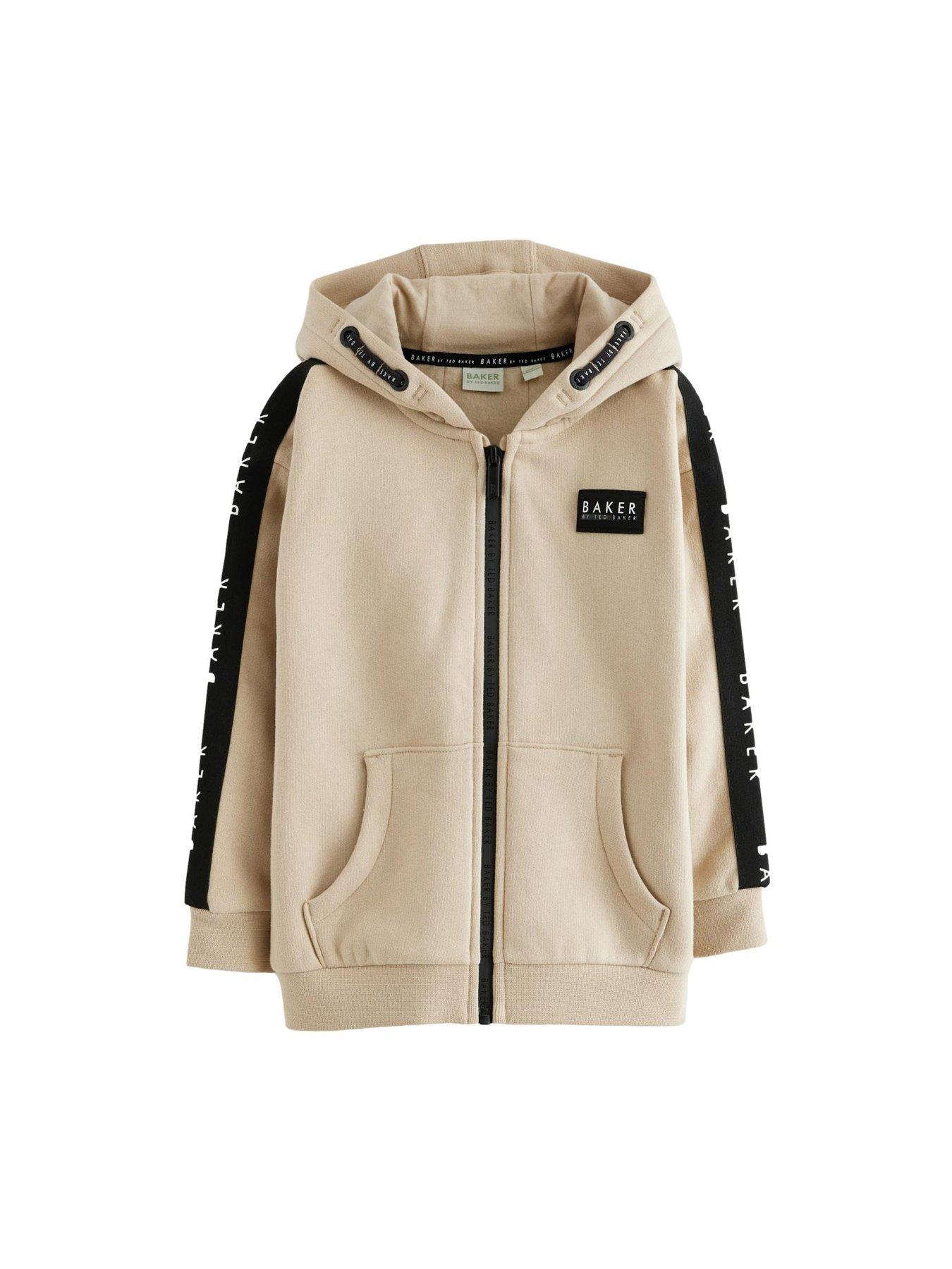  image of ted-baker-boy-zip-through-jacket-beige