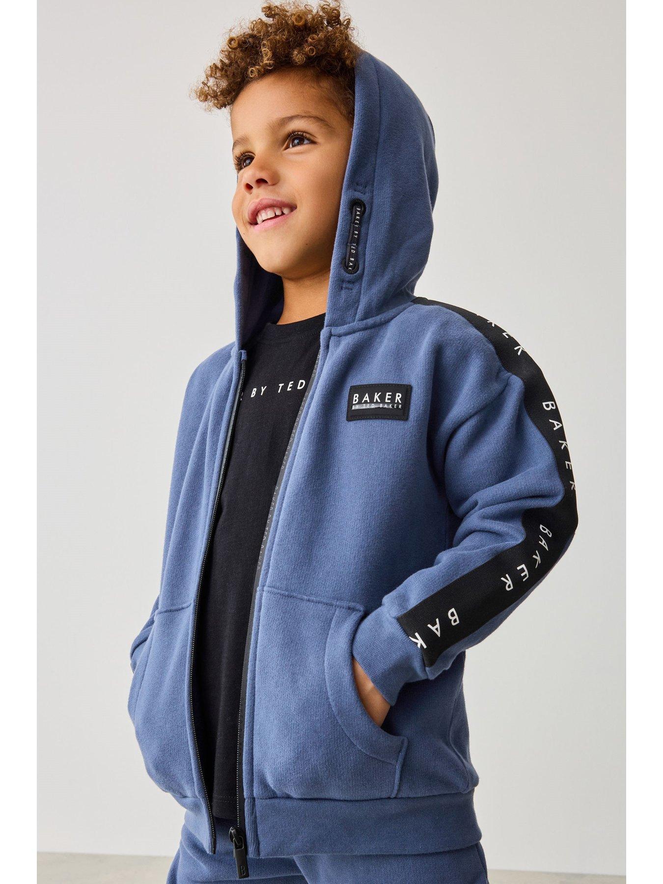  image of ted-baker-boy-zip-through-jacket-blue