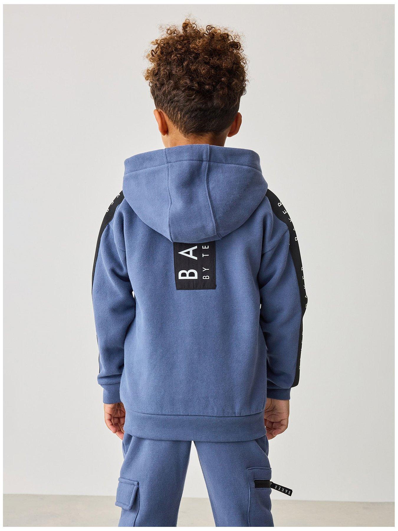 image of ted-baker-boy-zip-through-jacket-blue