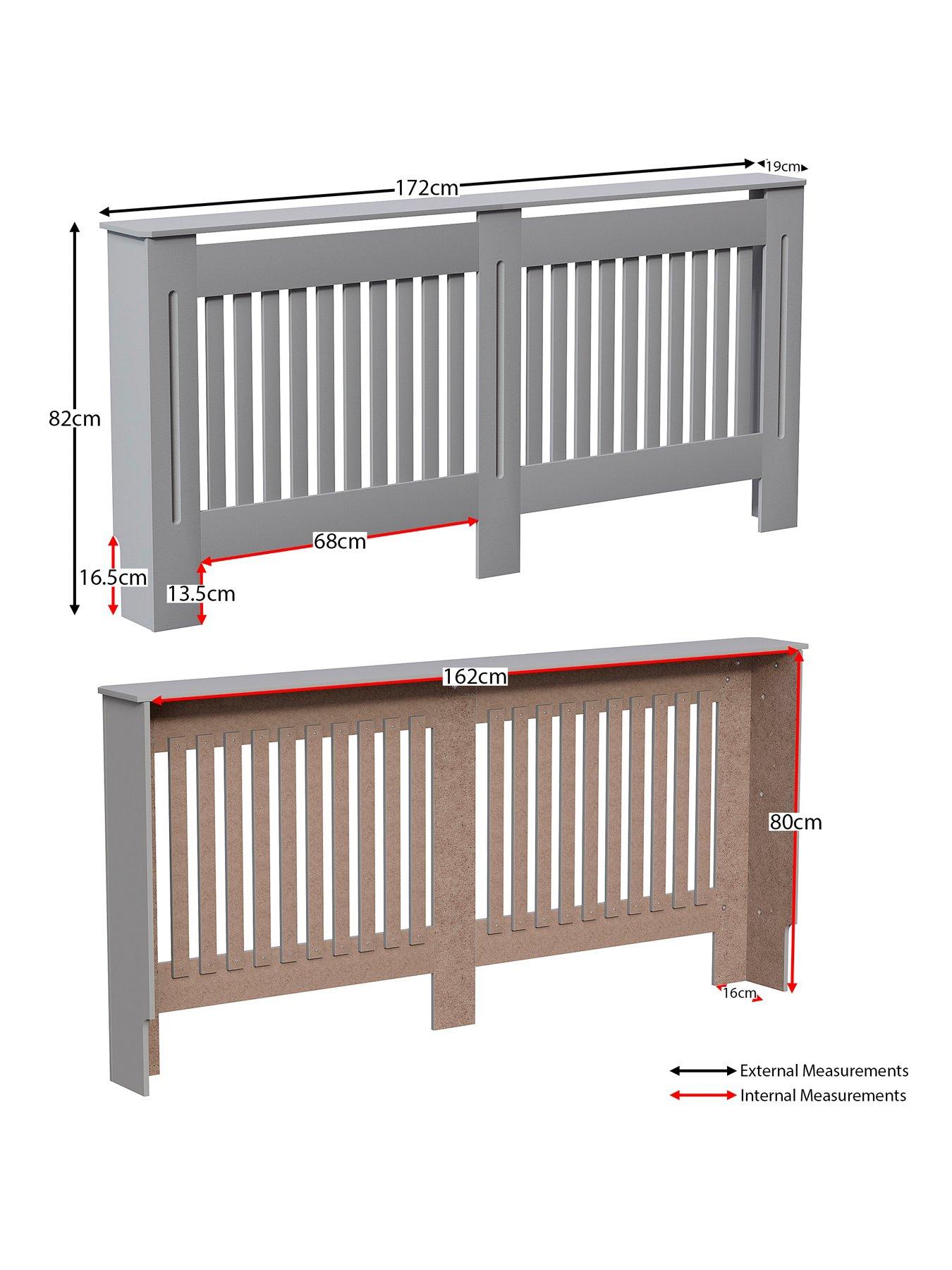 Image 6 of 6 of Vida Designs Chelsea Extra Large Radiator Cover - Olive Grey