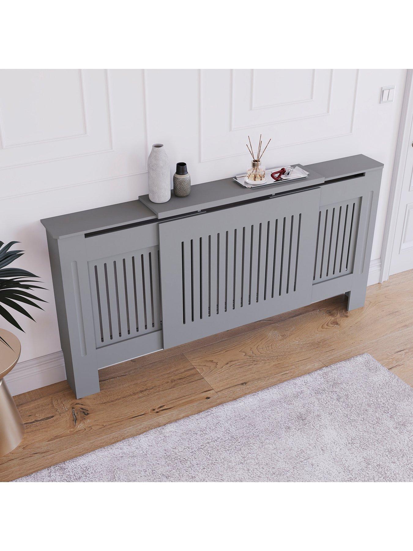Image 3 of 7 of Vida Designs Chelsea Adjustable Radiator Cover - Olive Grey