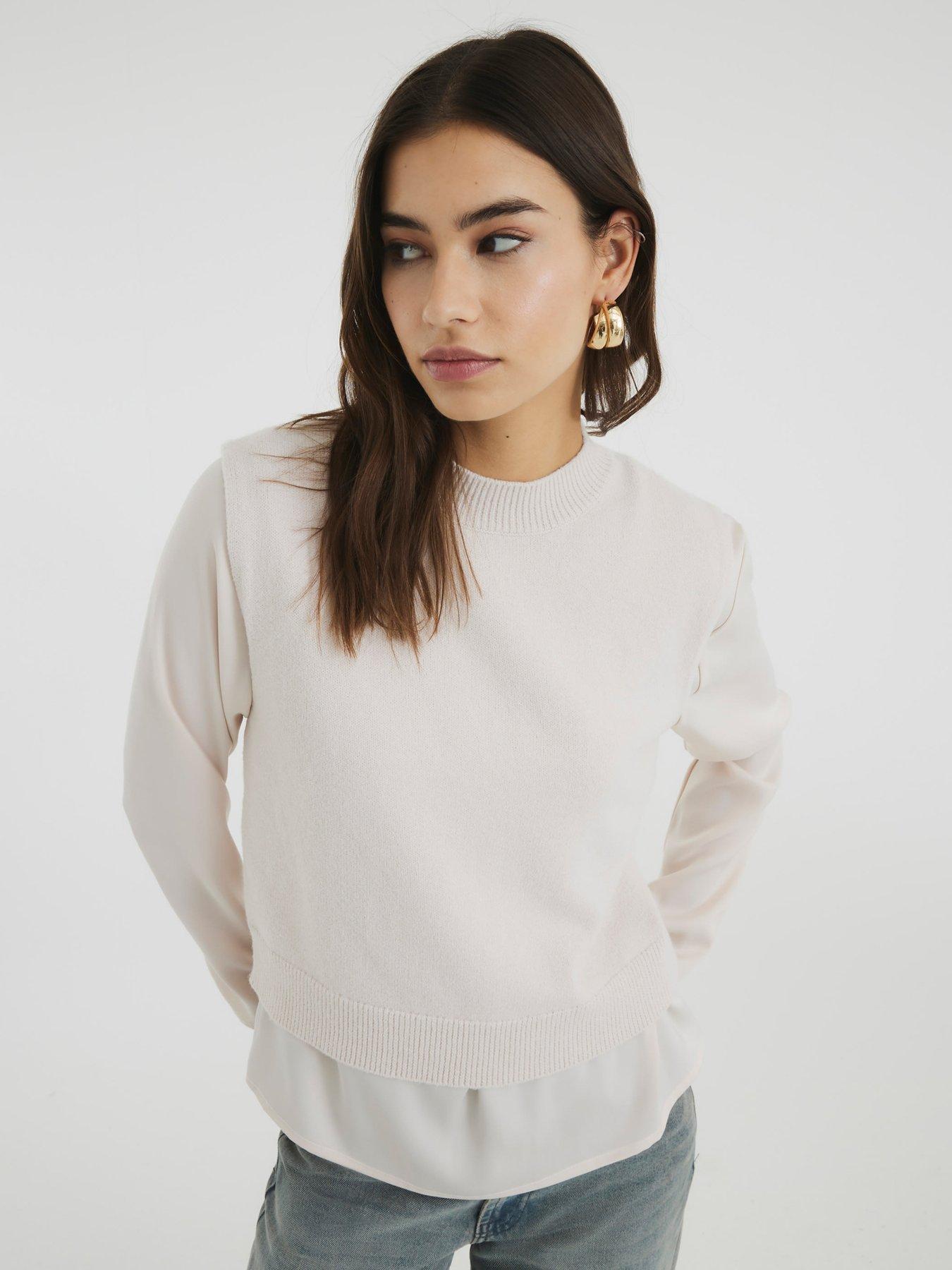 river-island-2-in-1-layered-jumper-beige