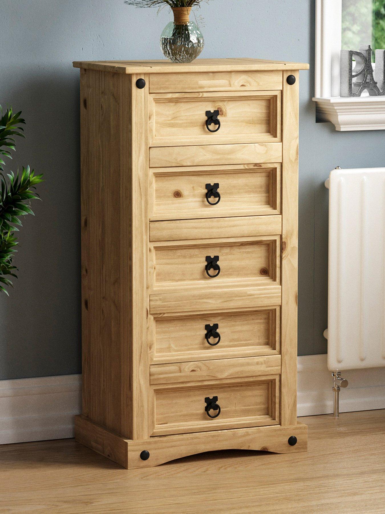 Vida Designs Corona 5 Drawer Narrow Chest