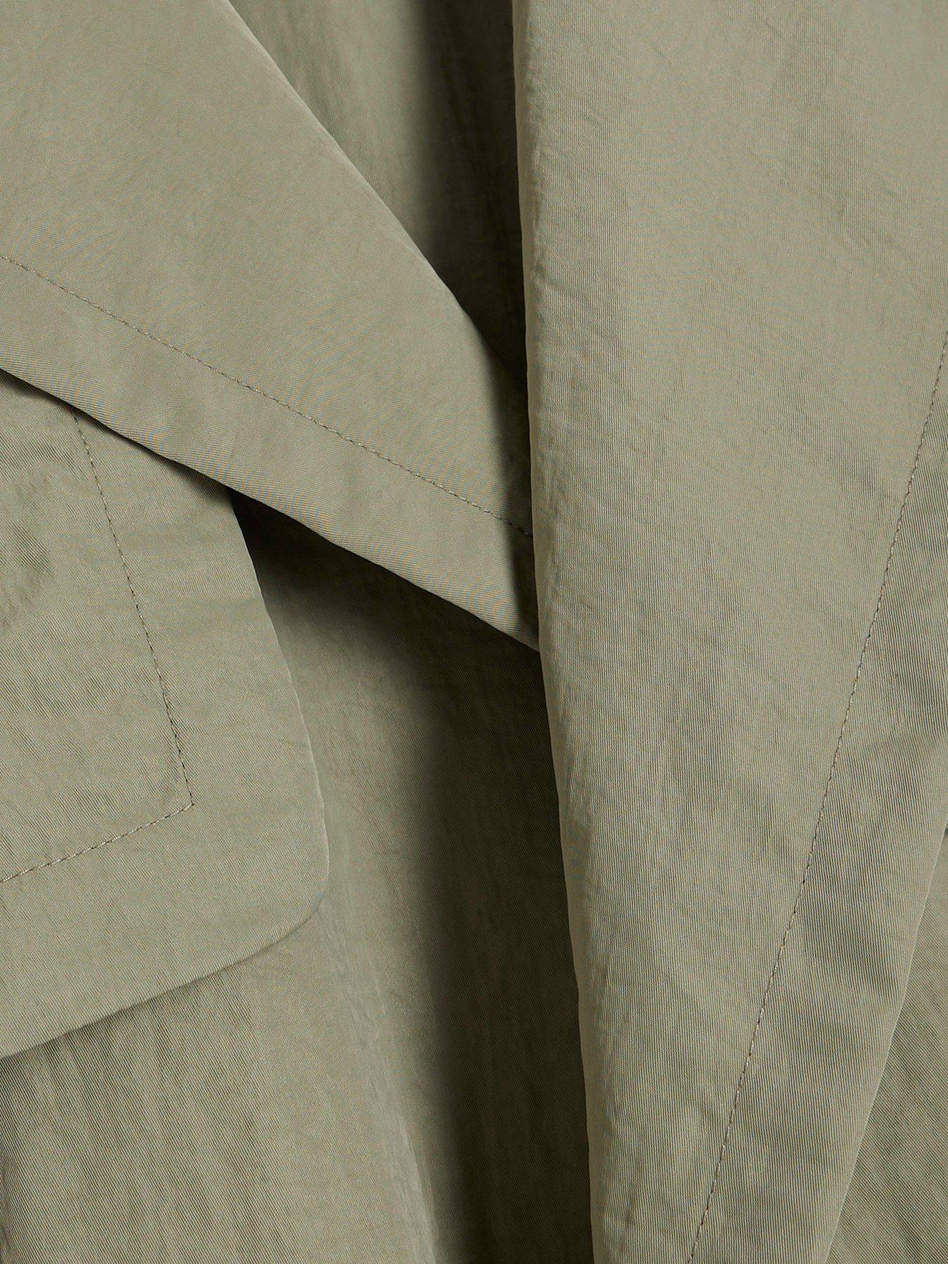  image of river-island-relaxed-wrap-trench-khaki