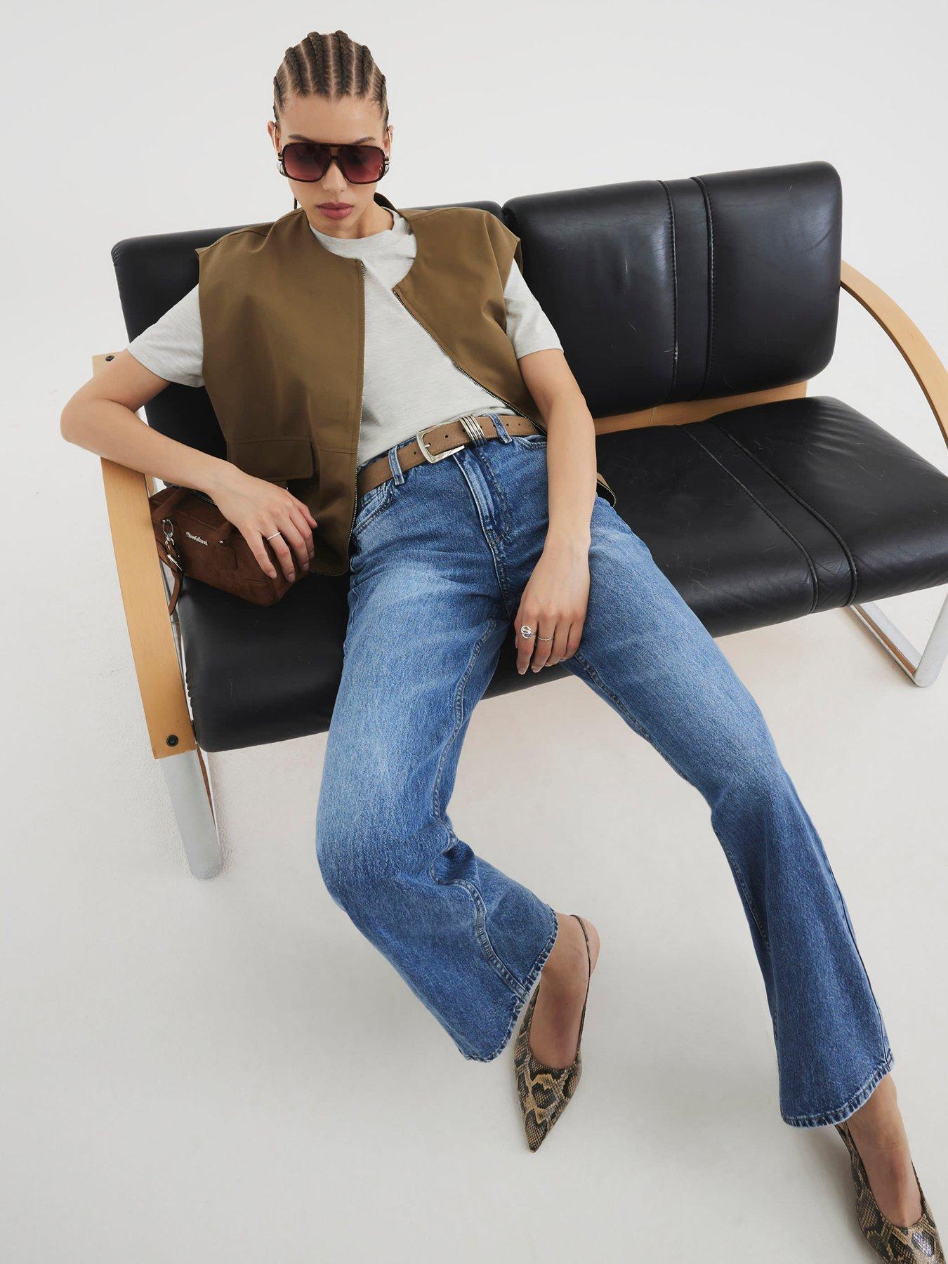  image of river-island-relaxed-straight-jean-medium-denim