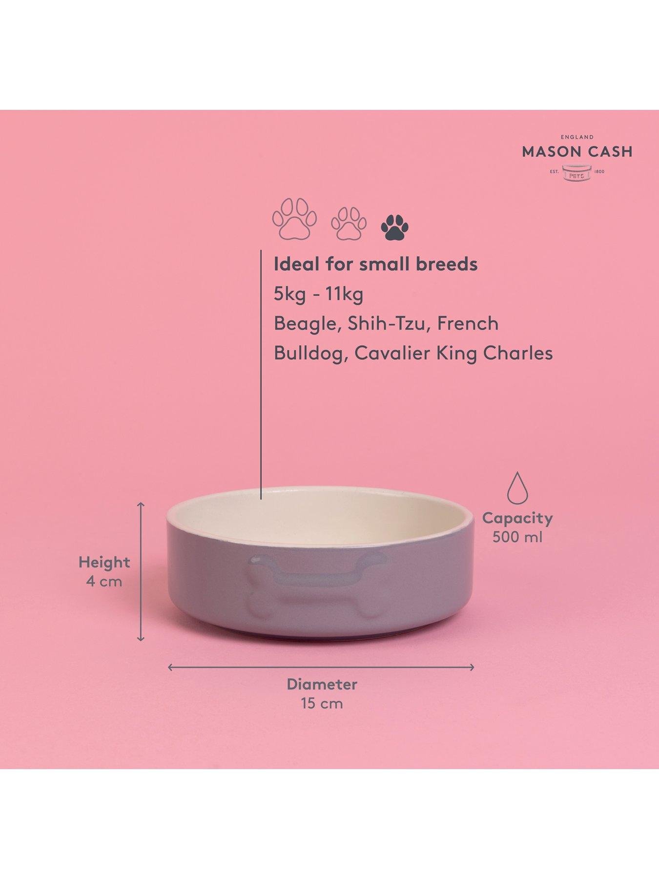 Image 4 of 5 of Mason Cash Colourmix Set Of 2 Grey Dog Bowls &amp; Placemat