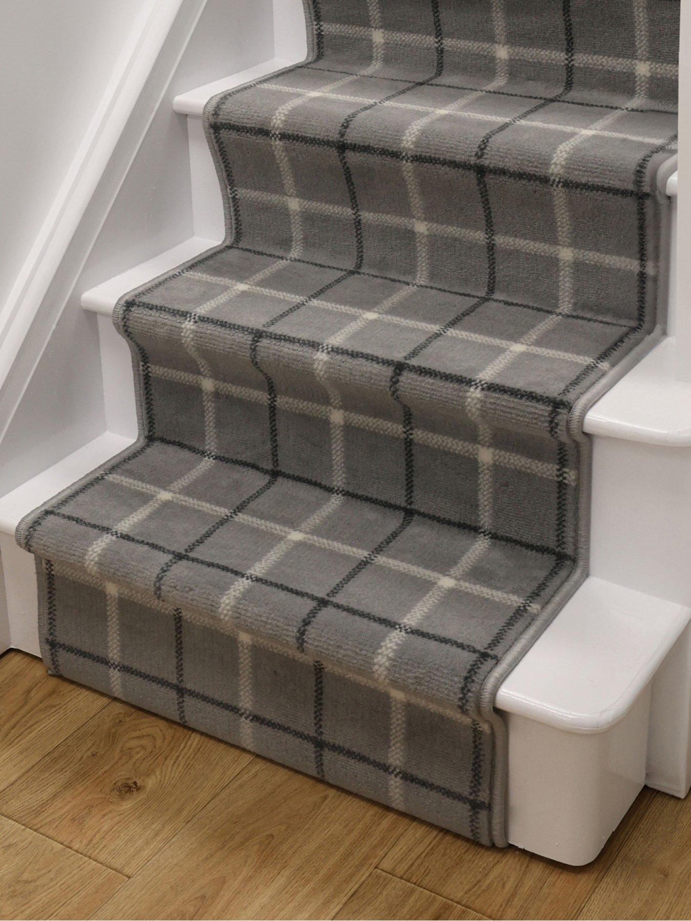 Homemaker Grey Check Stair Runner – 60 x 600 cm | Littlewoods