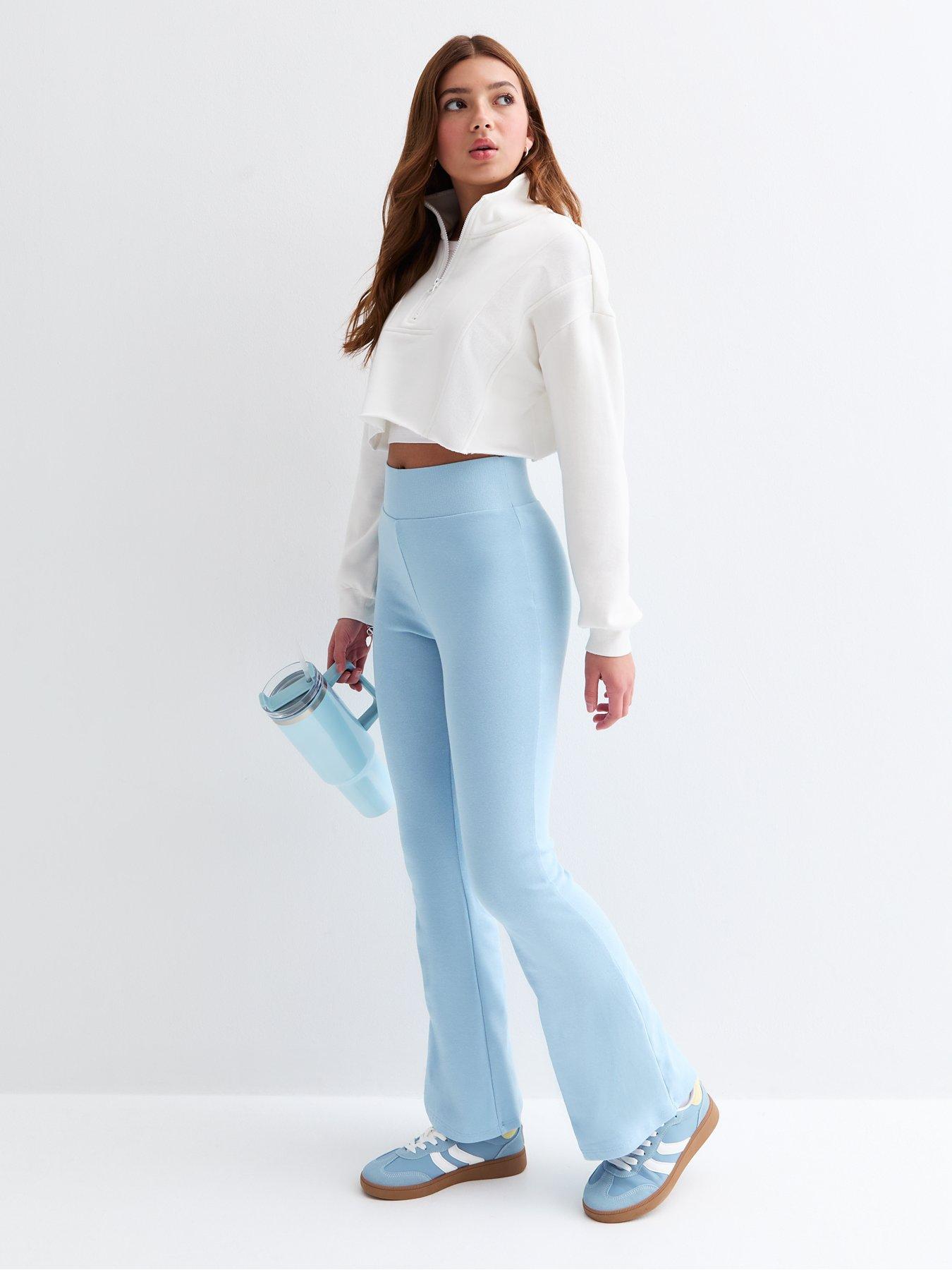 new-look-915-girls-flared-stretch-cotton-leggings-light-blue