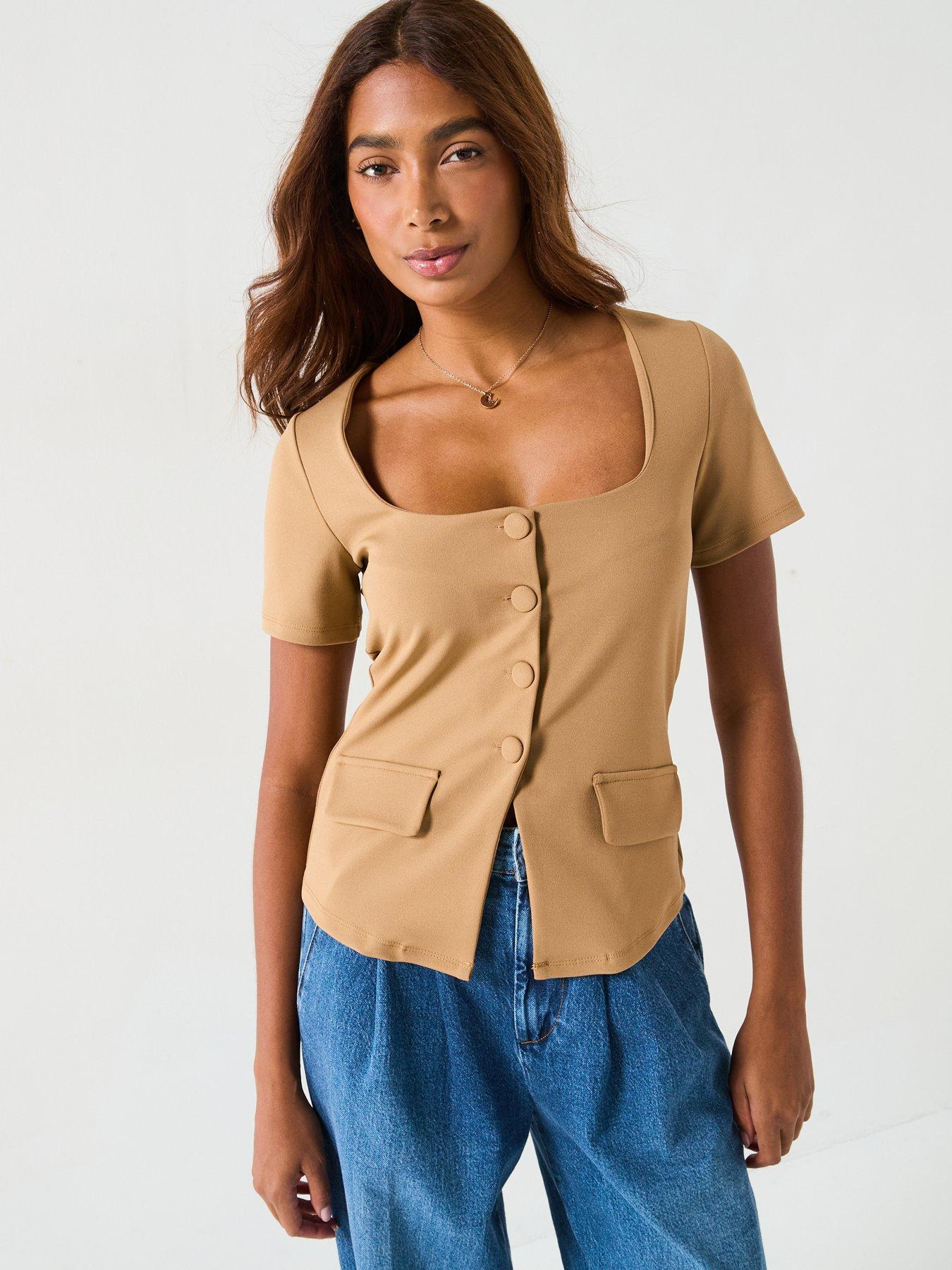 v-by-very-square-neck-button-up-top-neutral
