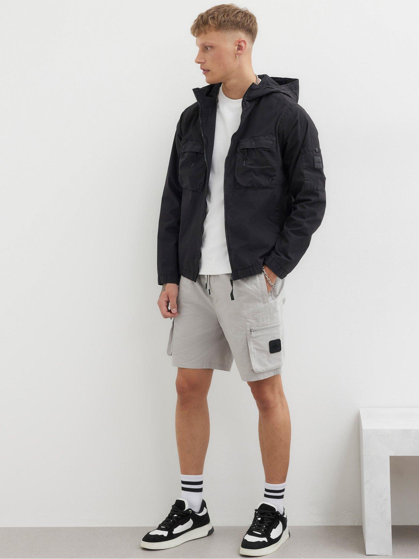 Image 3 of 5 of River Island Hilson Cargo Shorts - Grey