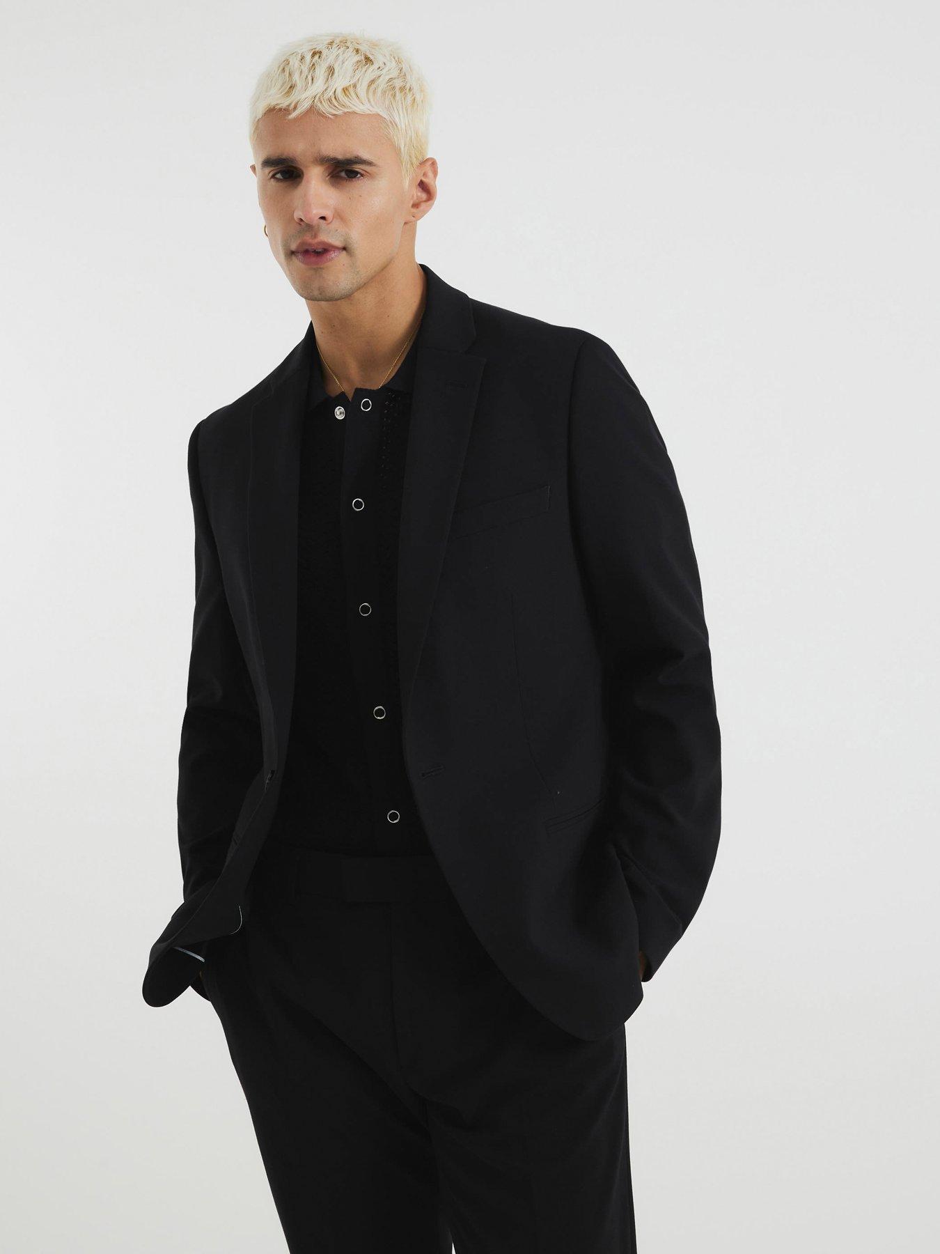 River Island Skinny Fit Suit Jacket - Black