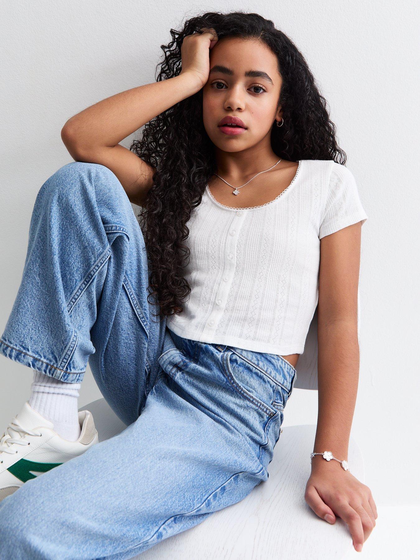 new-look-915-girls-pointelle-cropped-top-white
