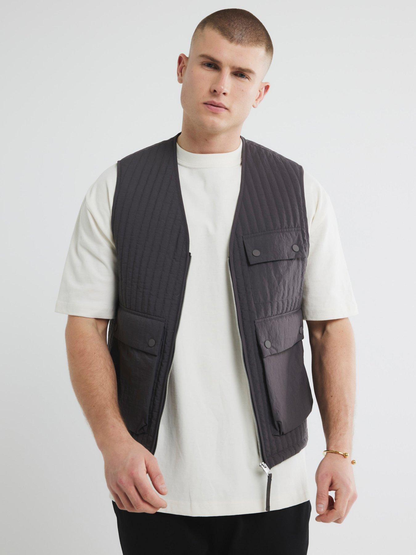 river-island-multi-pocket-padded-gilet-dark-grey