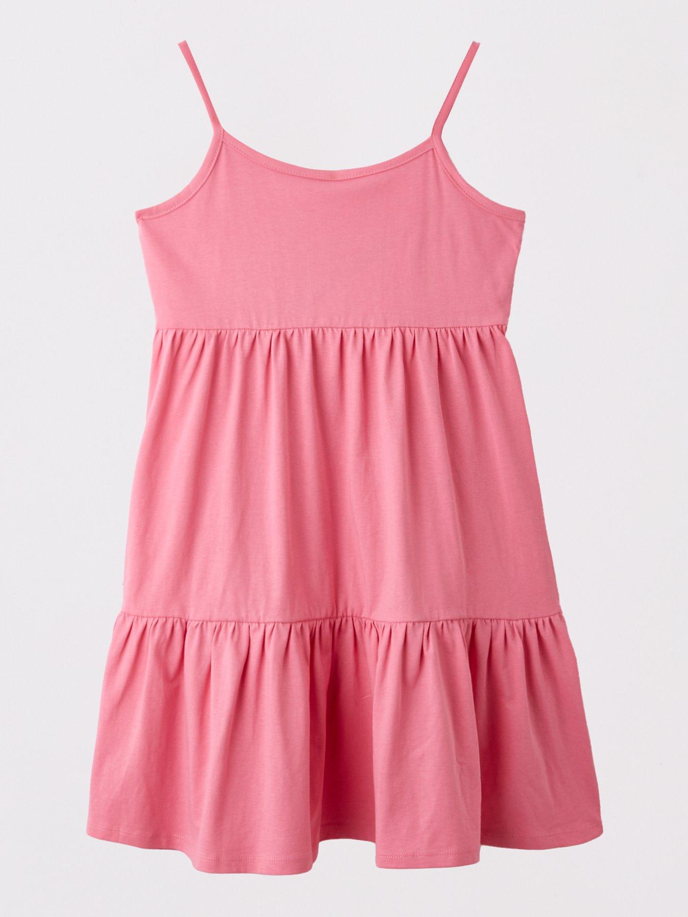  image of v-by-very-girls-2-pack-jersey-dresses-pink