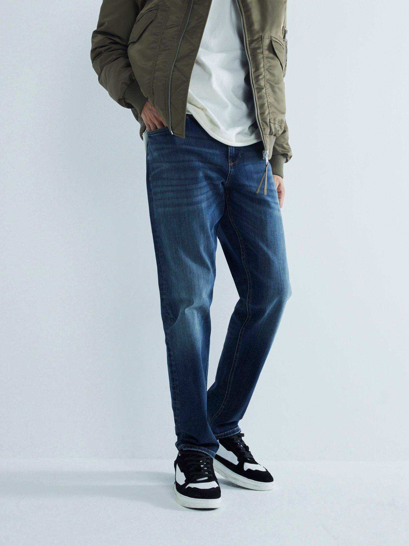 River Island Ledger Slim Fit Jeans - Light Wash