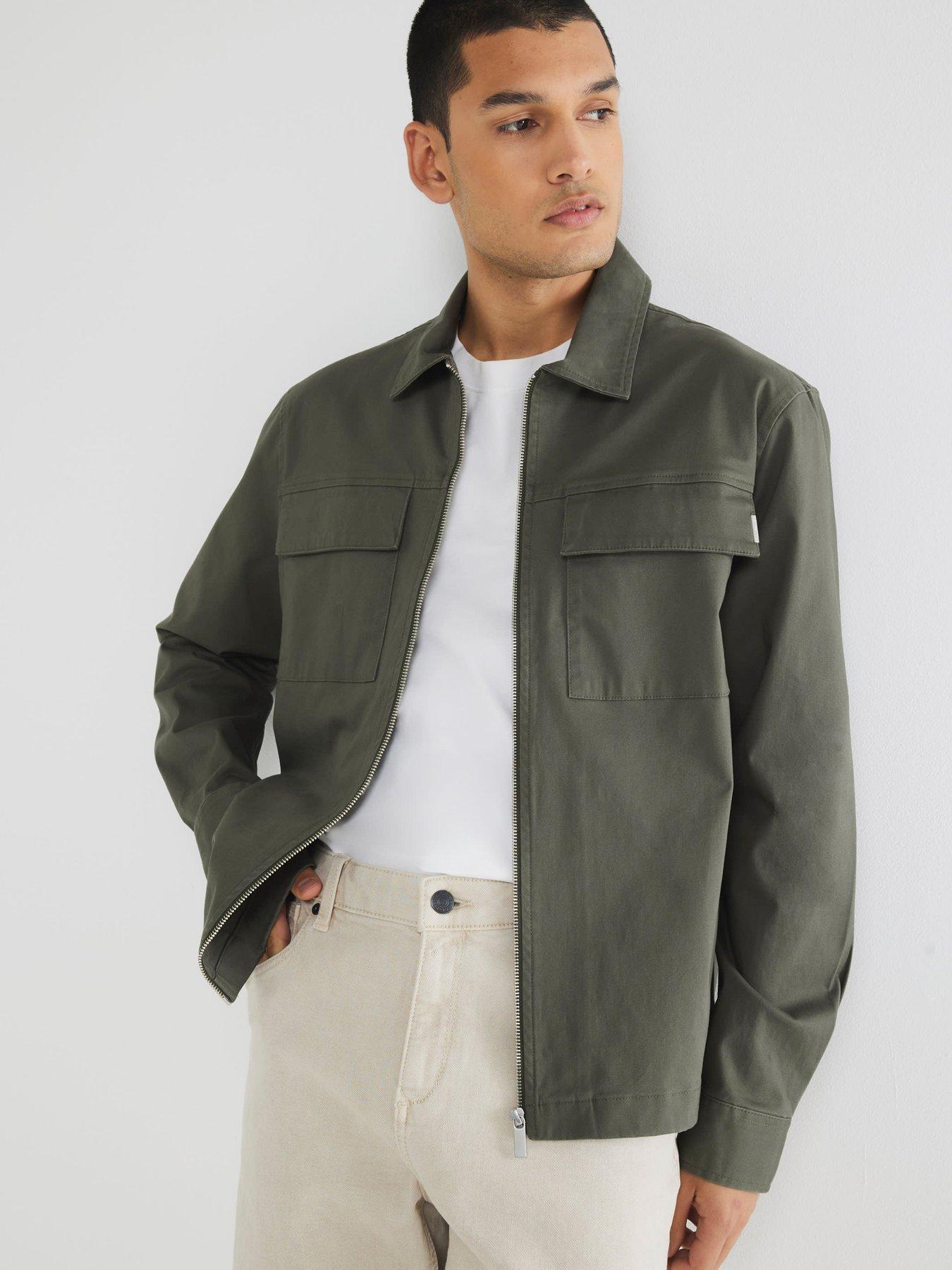 river-island-long-sleeve-clean-zipper-shirt-khaki