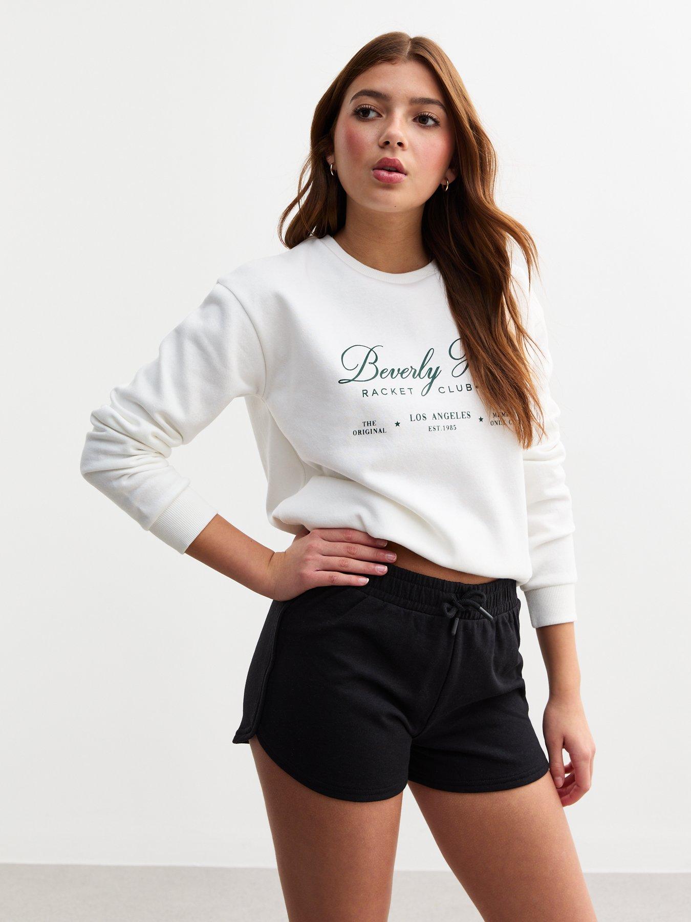 new-look-915-girls-jersey-runner-shorts-black