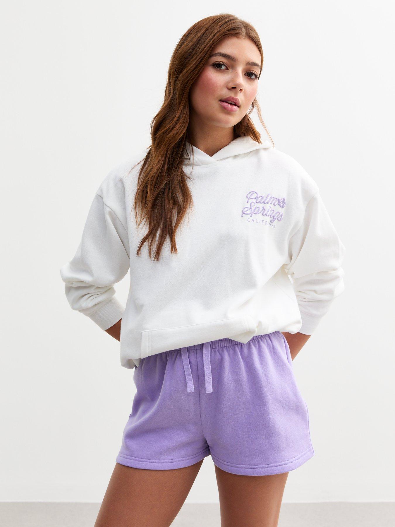  image of new-look-915-girls-jogger-shorts-lilac