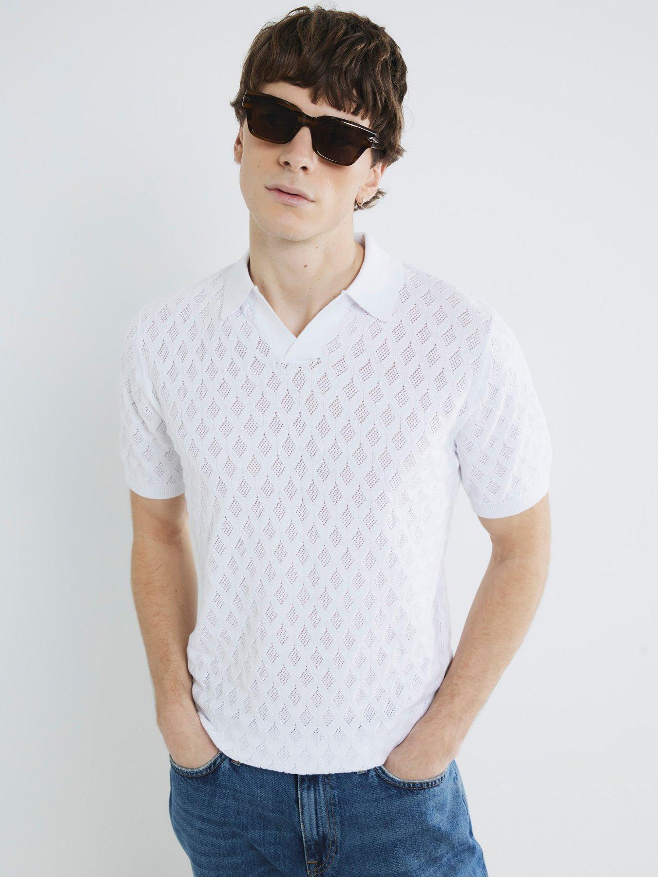 river-island-short-sleeve-textured-knit-open-collar-tee-white