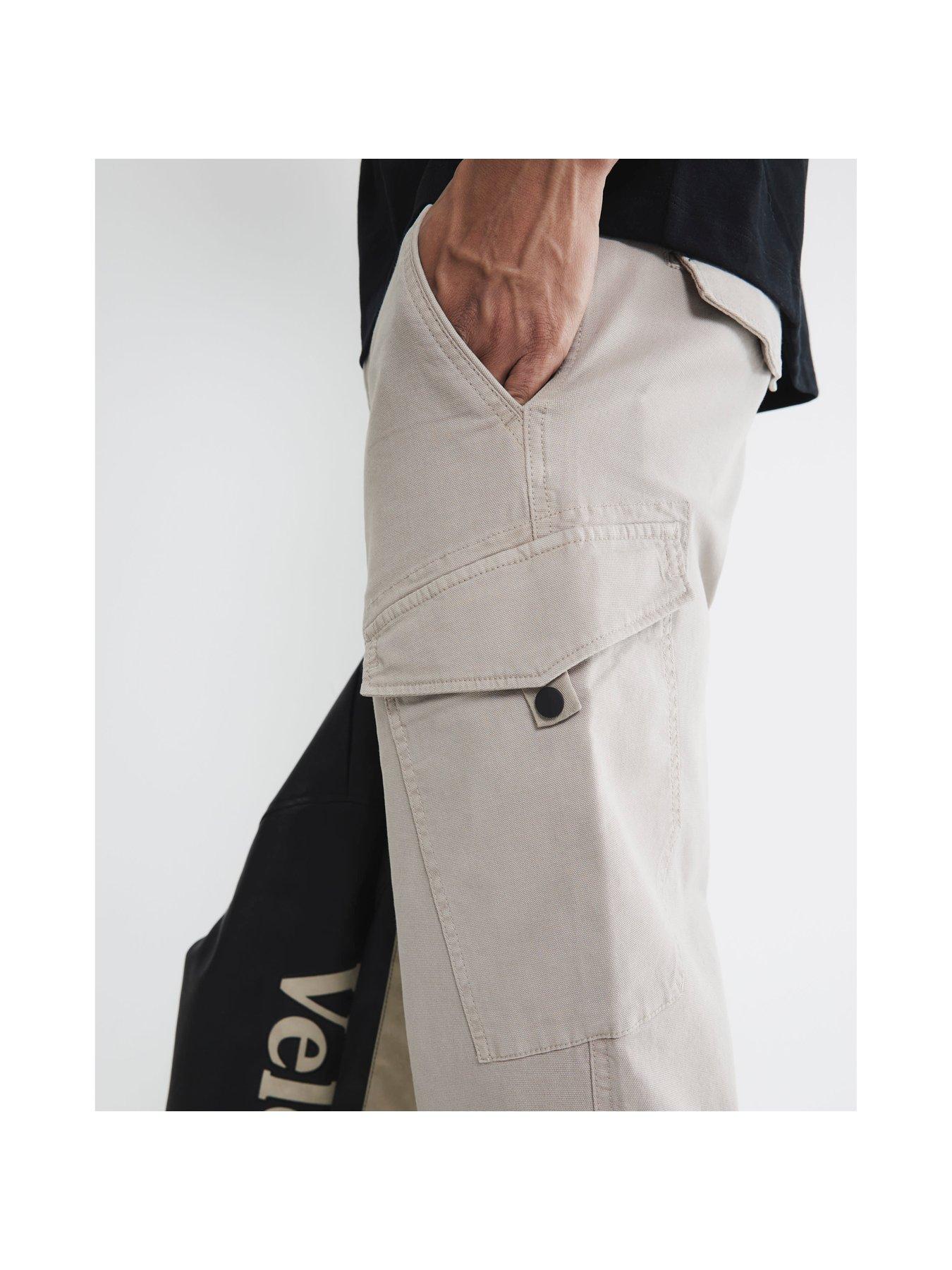  image of river-island-timberlake-cargo-pants-grey