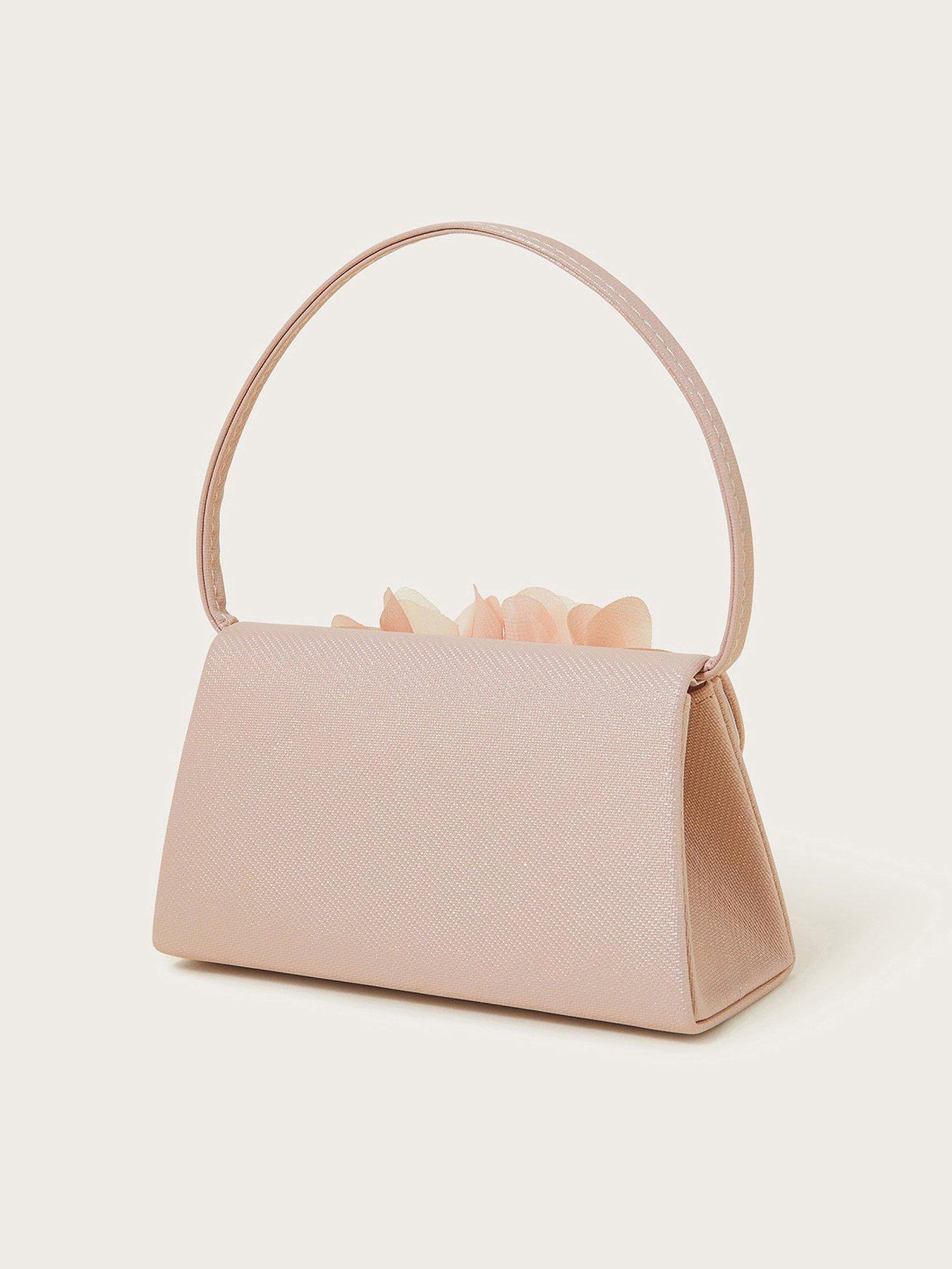  image of monsoon-girls-pom-pom-bridesmaid-mini-bag-pink