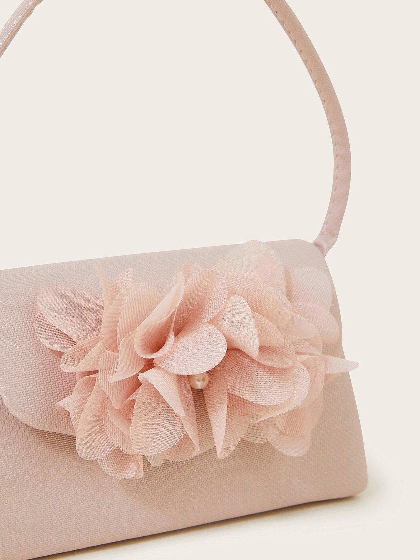  image of monsoon-girls-pom-pom-bridesmaid-mini-bag-pink