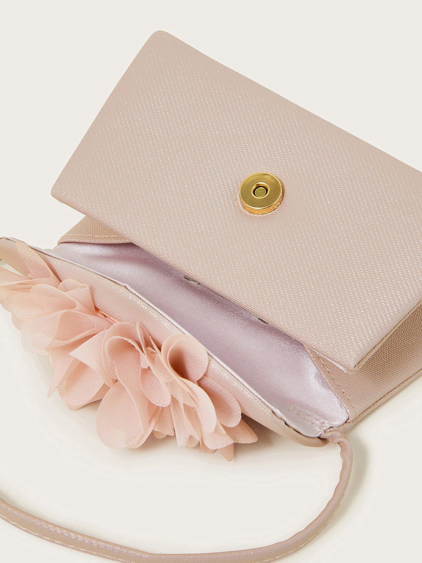  image of monsoon-girls-pom-pom-bridesmaid-mini-bag-pink