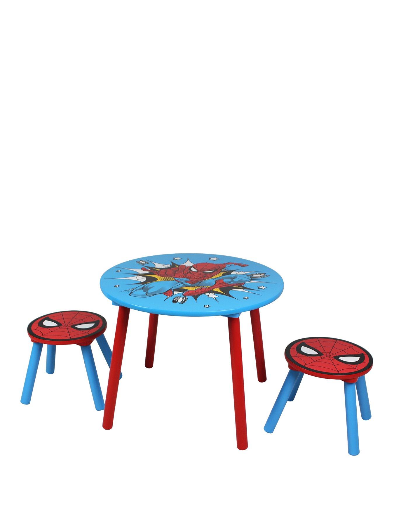 Image 3 of 7 of Spiderman Table &amp; 2 Stool Set