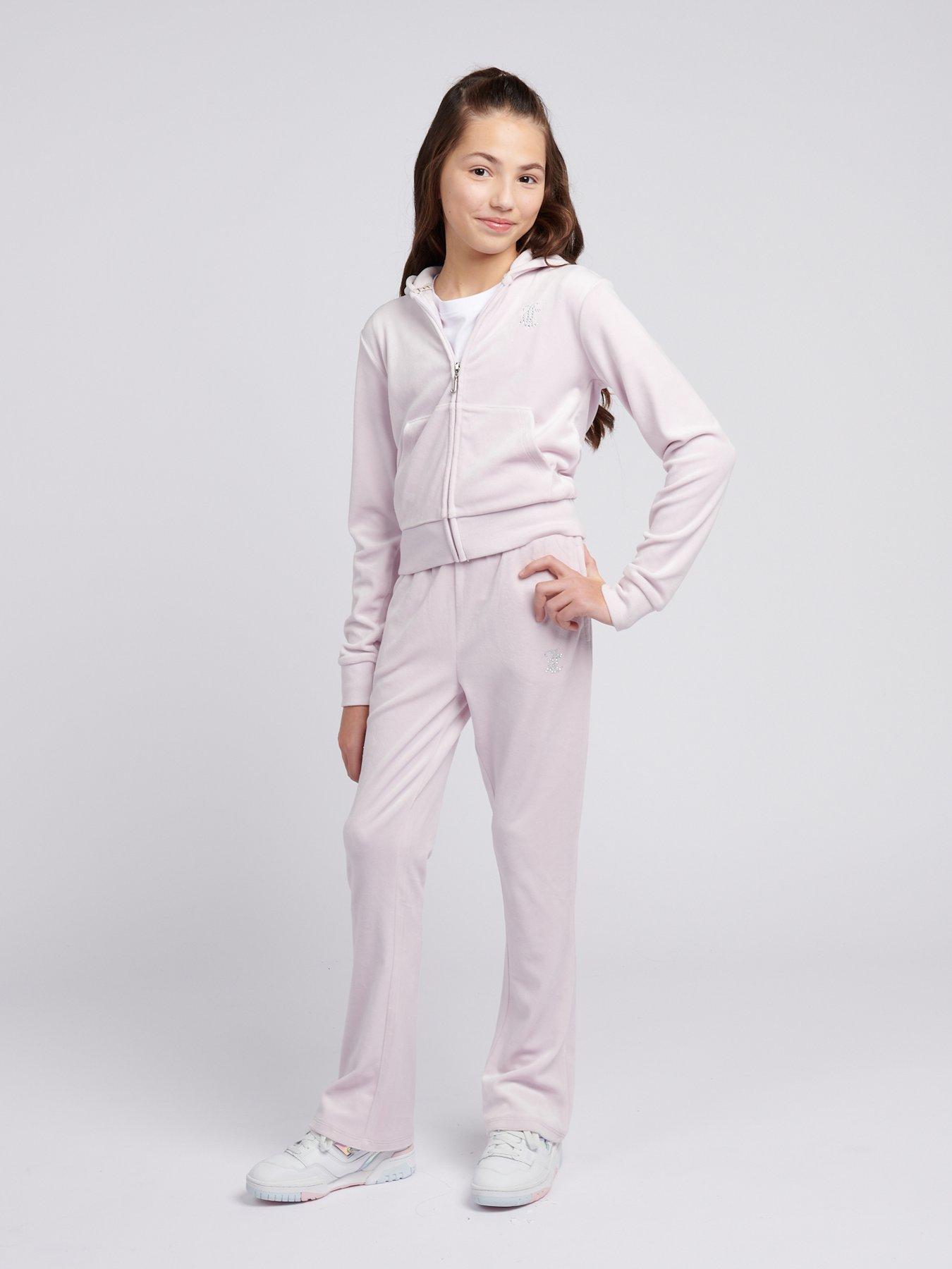  image of juicy-couture-girls-diamante-velour-zip-through-hoodie-light-pink