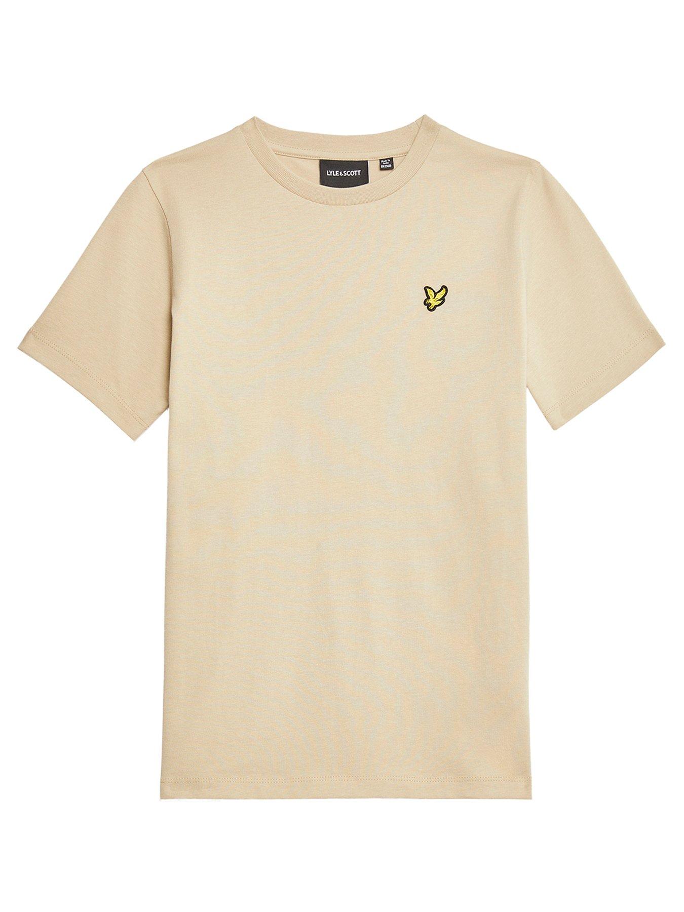  image of lyle-scott-boys-short-sleeve-t-shirt-beige