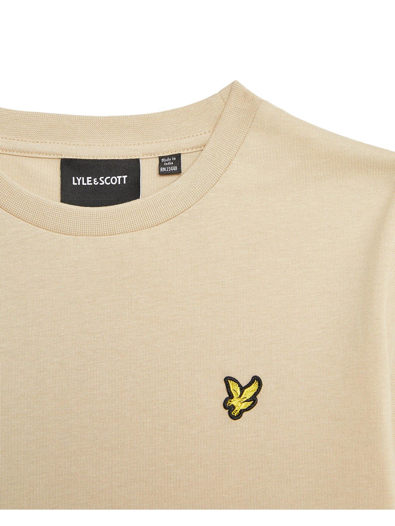  image of lyle-scott-boys-short-sleeve-t-shirt-beige