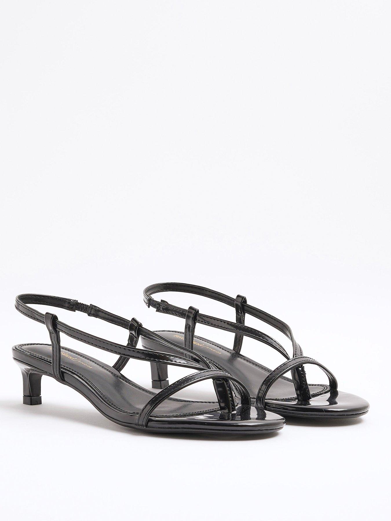  image of river-island-strappy-heel-sandal-black