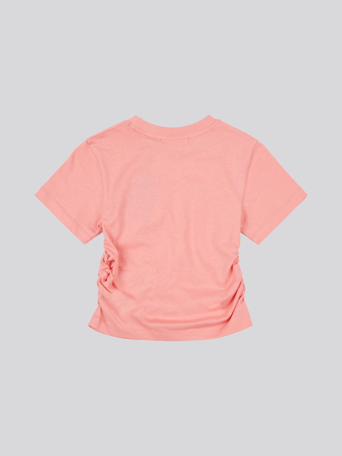  image of juicy-couture-girls-diamante-baby-short-sleeve-t-shirt-light-orange