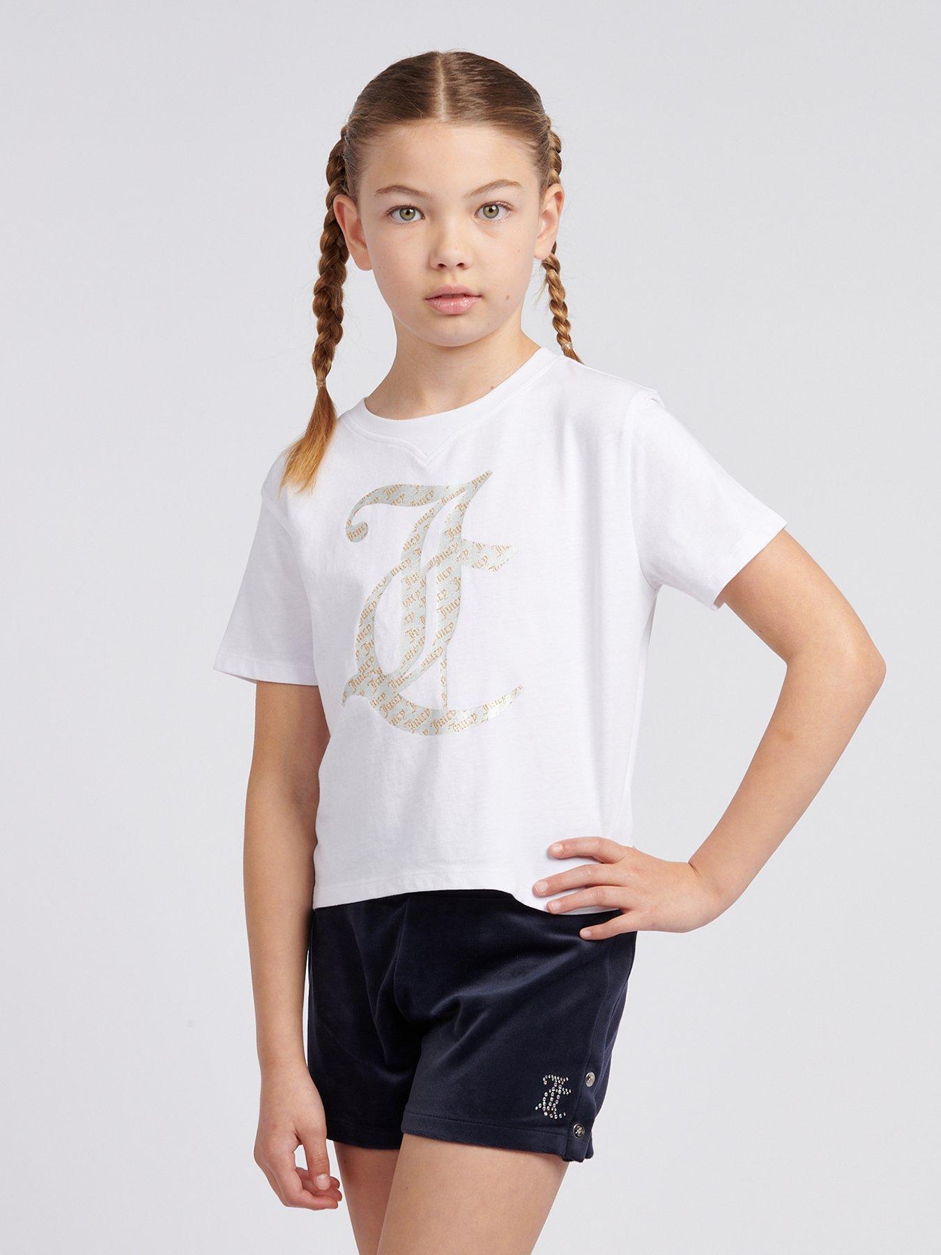 juicy-couture-girls-boxy-double-neck-tee-velour-popper-short-set-navy