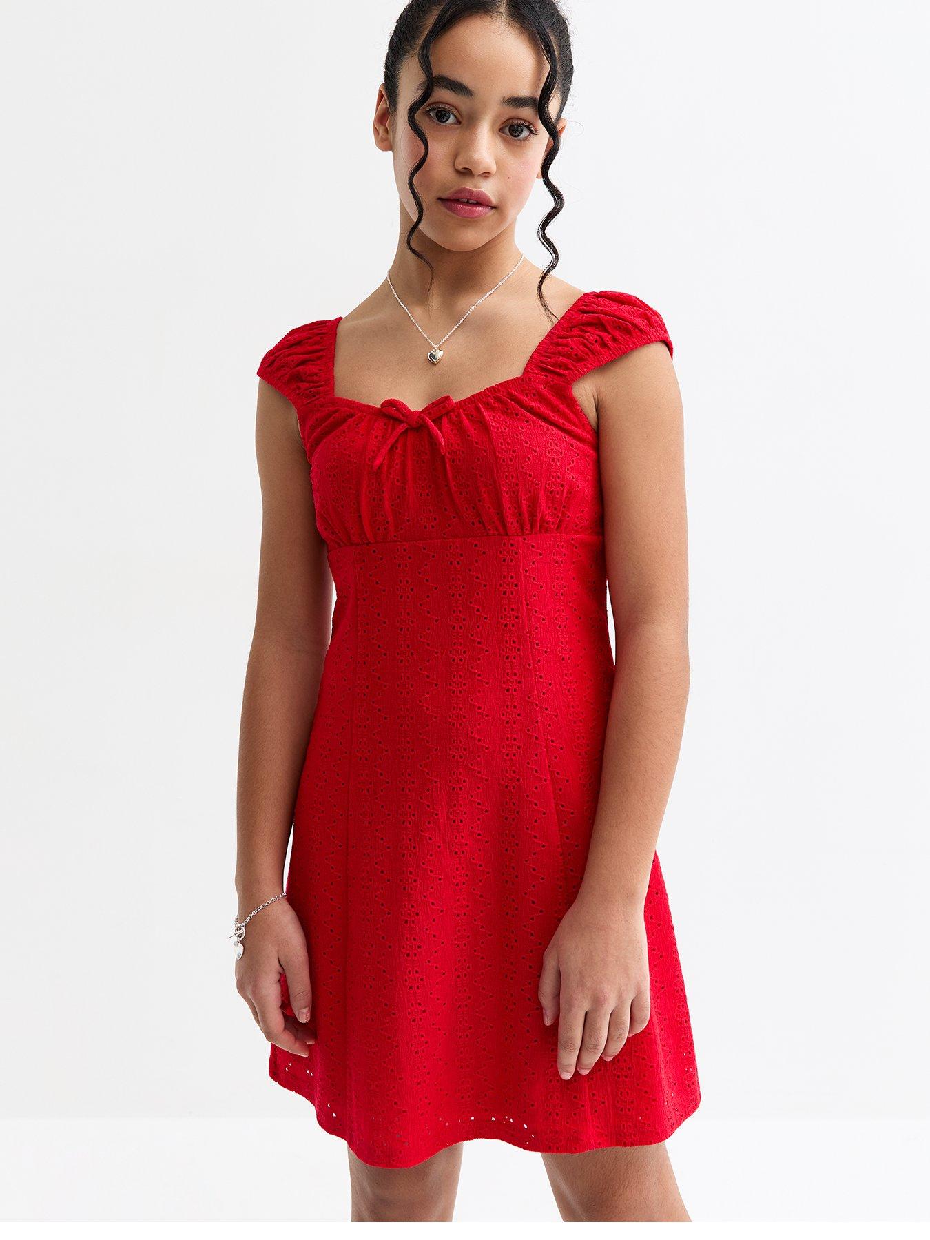 new-look-915-girls-broderie-anglaise-dress-red