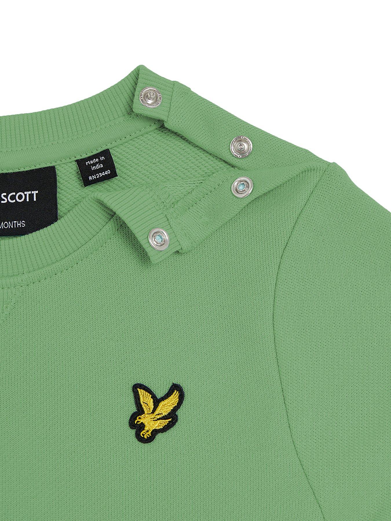  image of lyle-scott-toddler-boys-crew-neck-jogger-set-green
