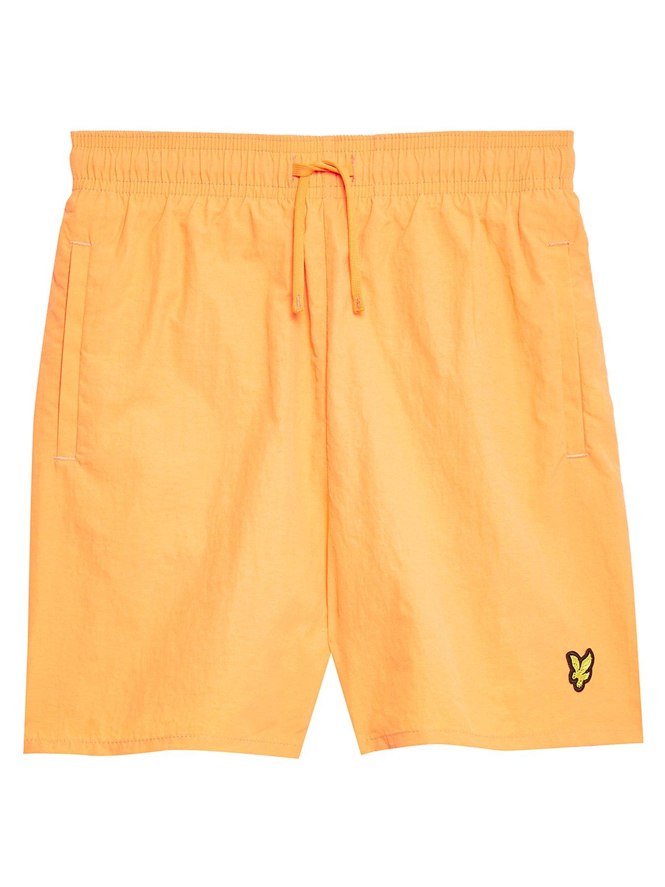 lyle-scott-boys-plain-swim-short-orange