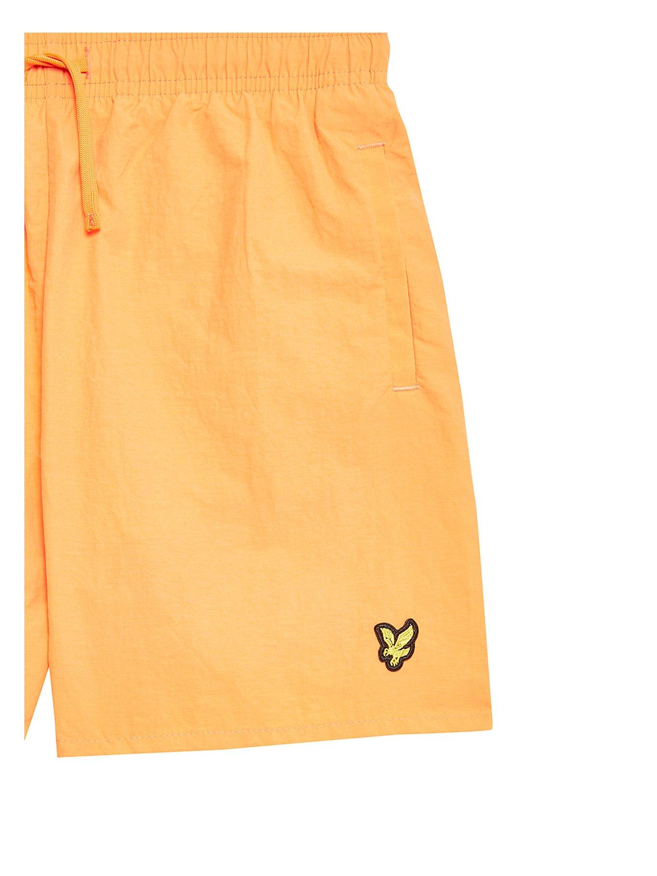  image of lyle-scott-boys-plain-swim-short-orange