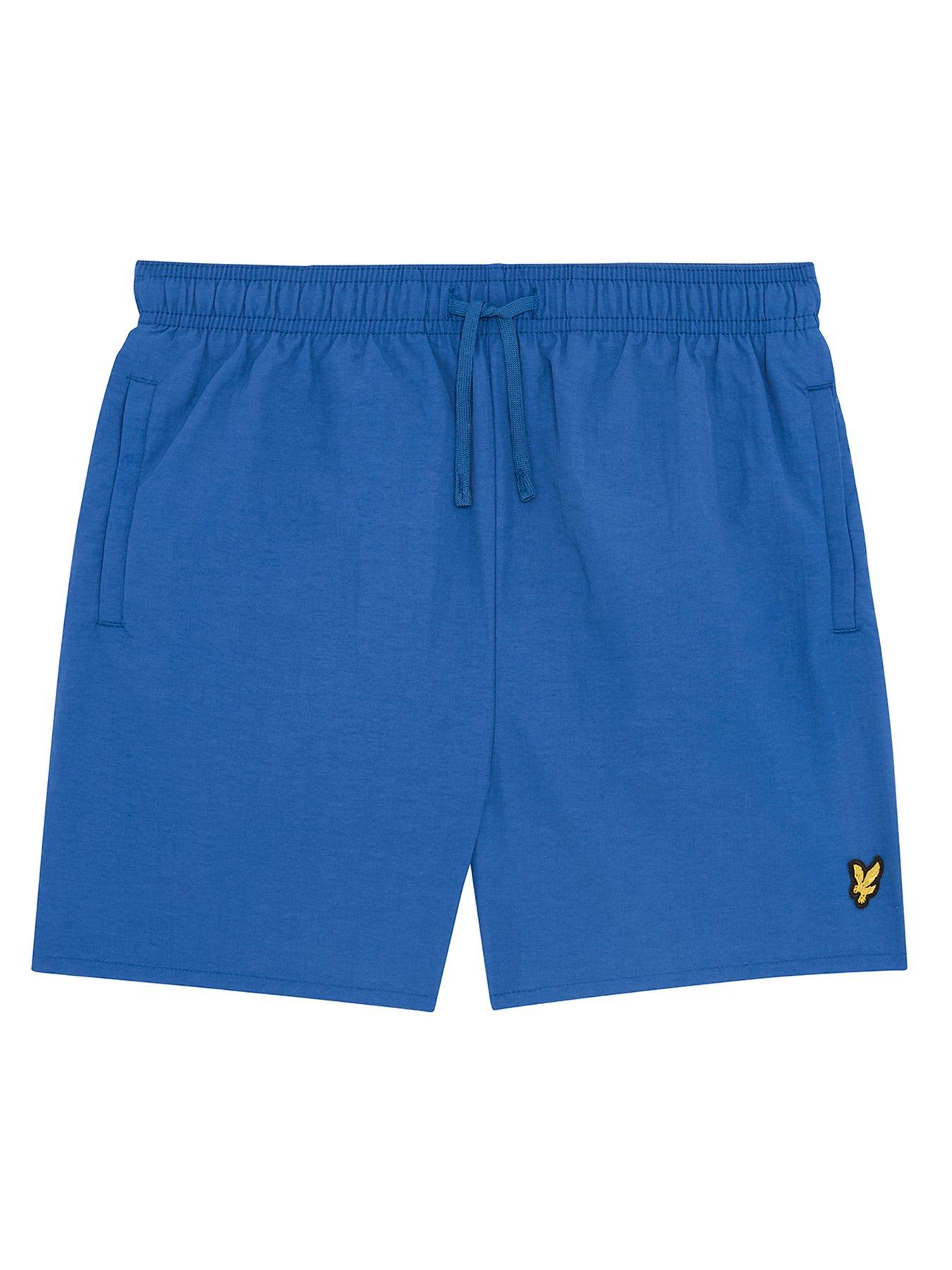  image of lyle-scott-boys-plain-swim-short-blue
