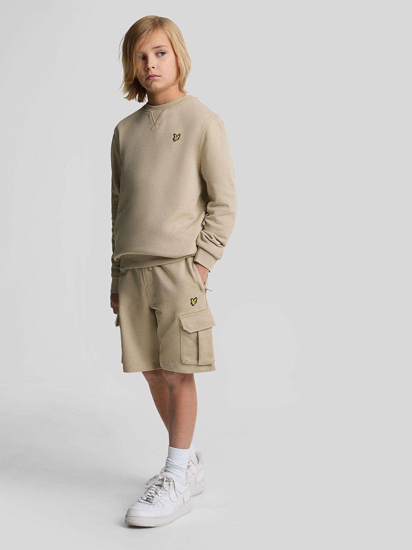 lyle-scott-boys-cargo-sweat-short-beige