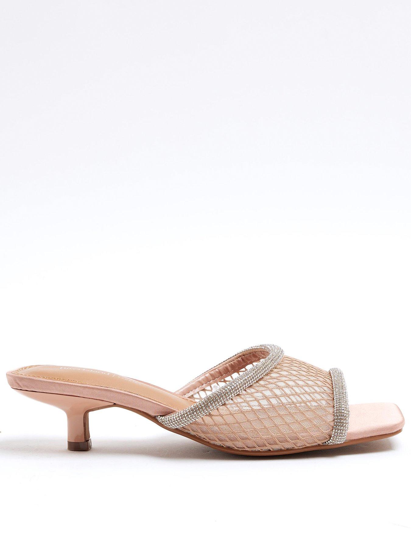 undefined Diamante Heeled Sandal - Pink