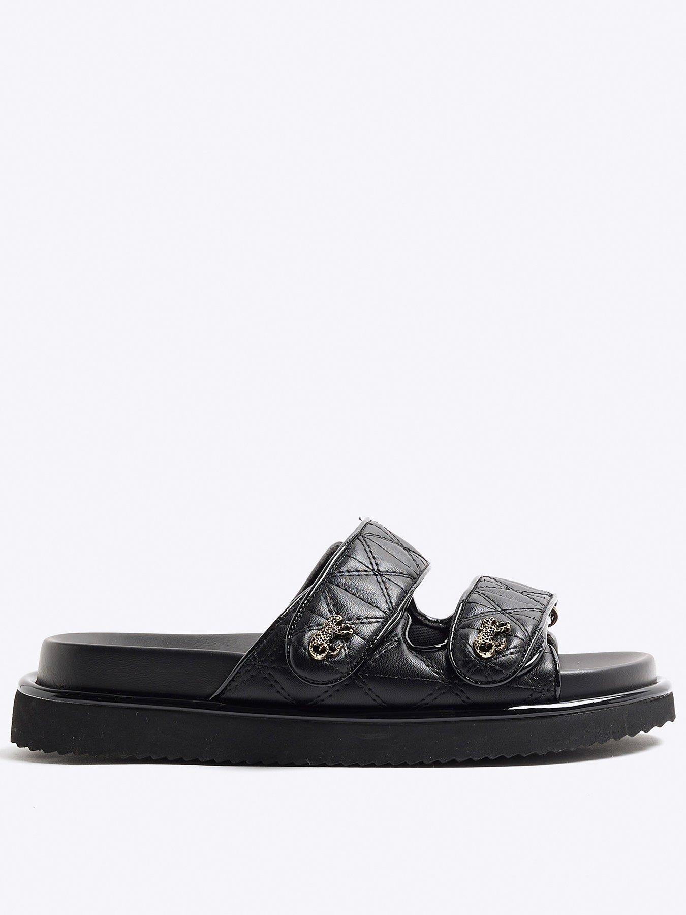 river-island-quilted-chunky-sandal-black